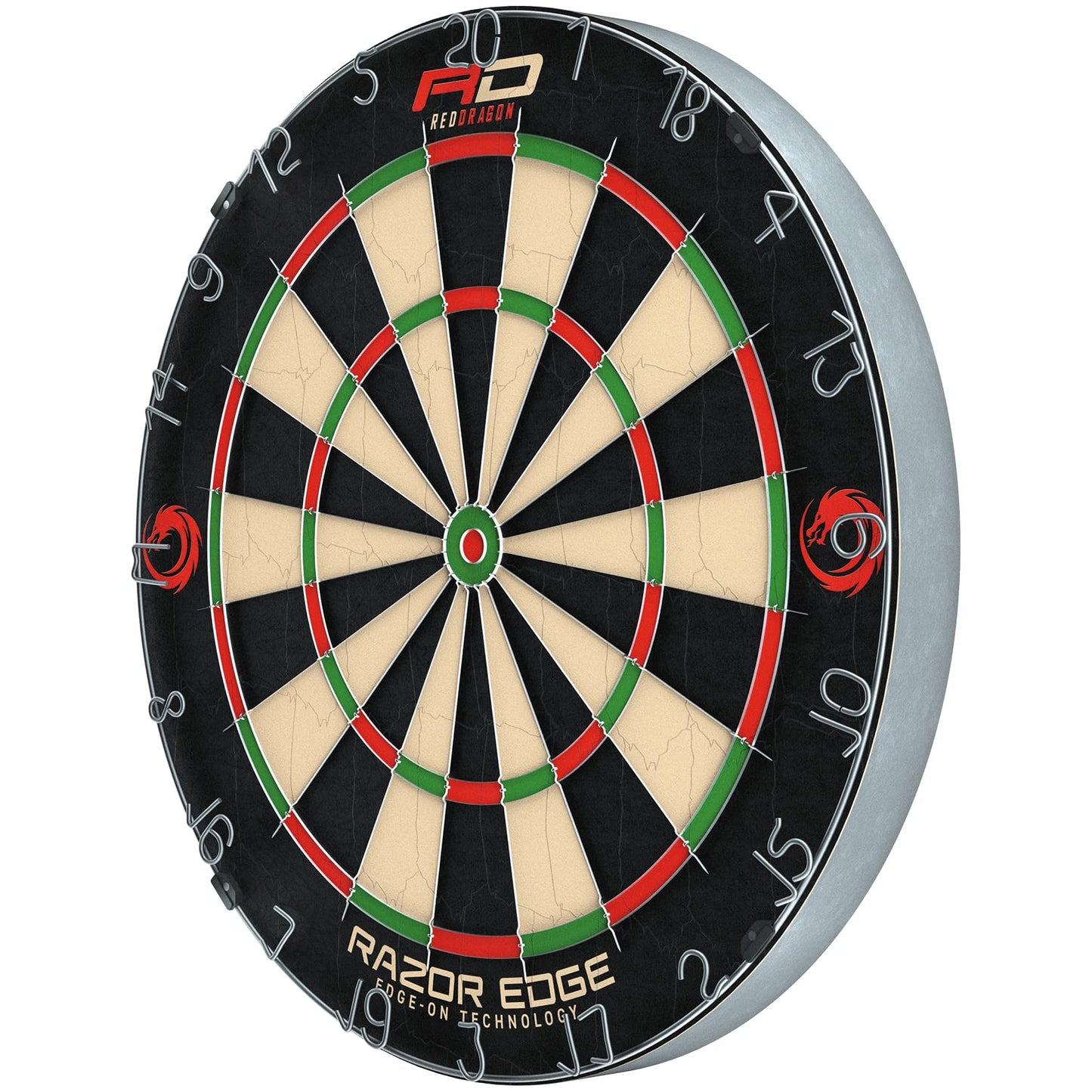 - RED DRAGON RazorEdge | Tournament Approved Professional Standard Premium Bristle Dartboard -