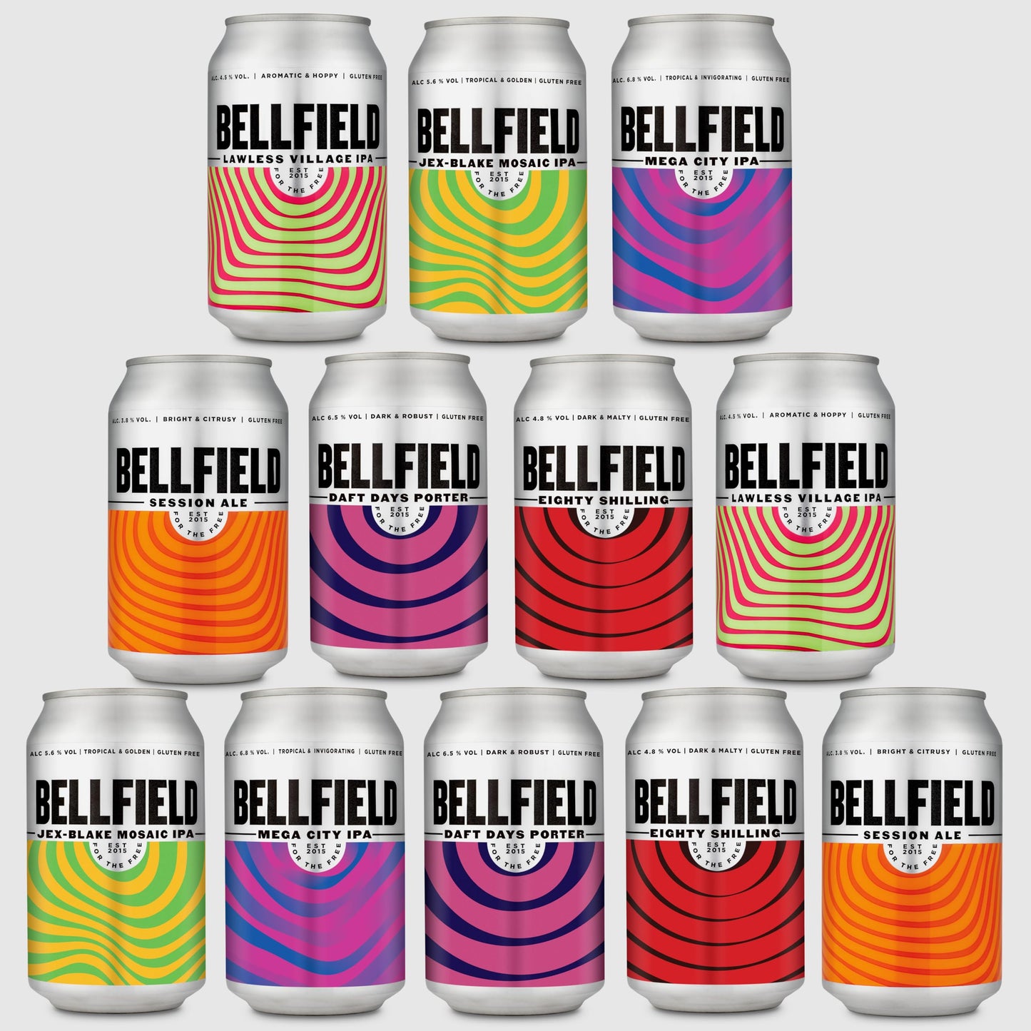 Bellfield Brewery: Mixed Case - Hoppy IPAs & Ales (vegan & gluten-free craft beer)