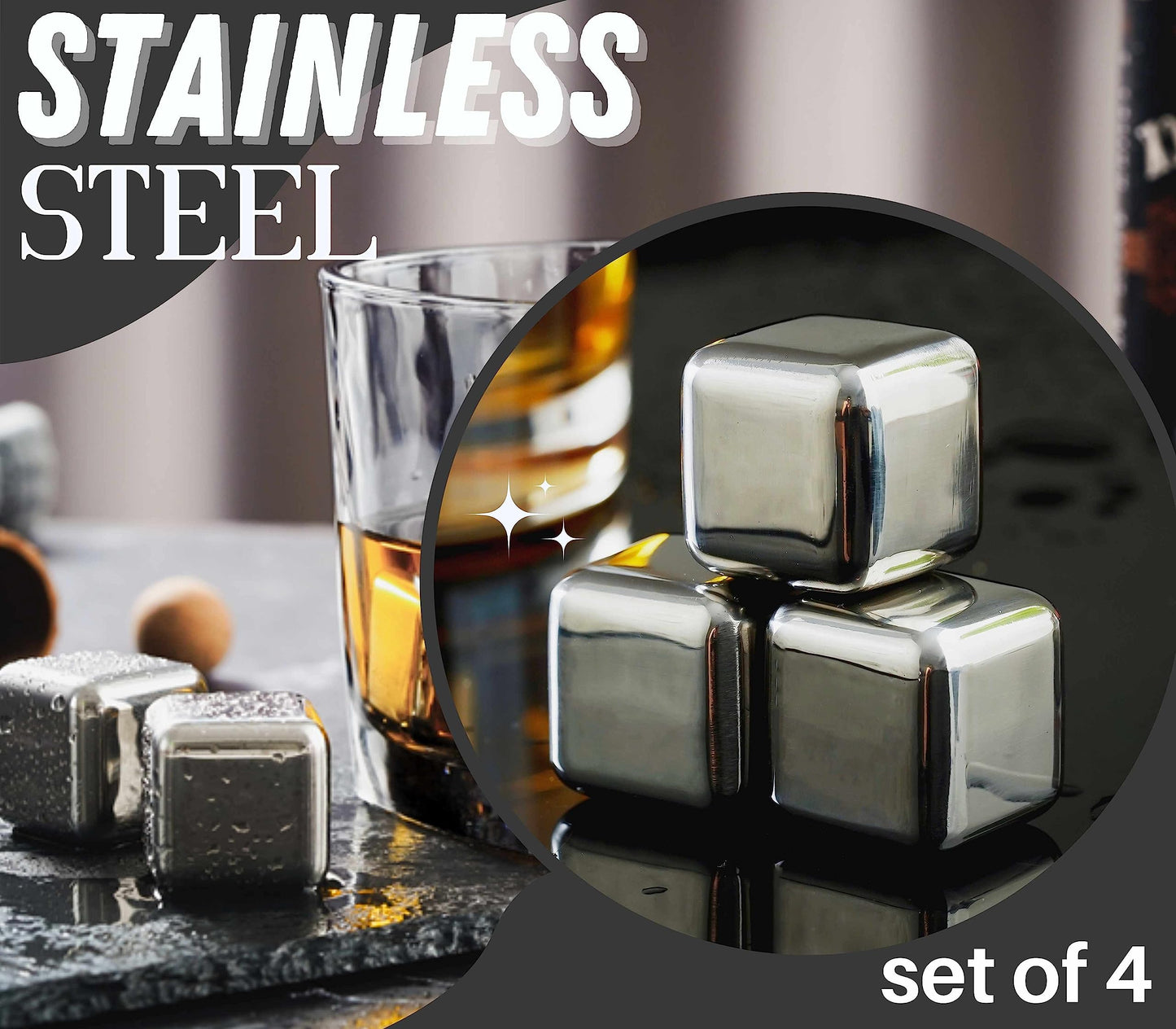 - Whisky Gifts for Men, Personalized Initial Whiskey Glass with Whiskey Stones for Dad