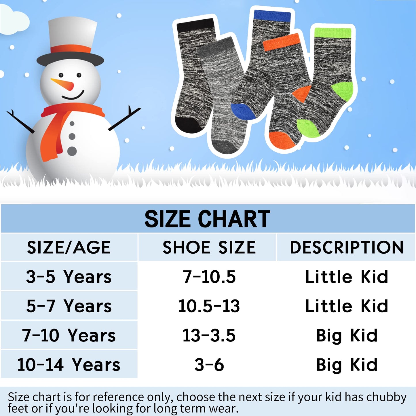 - SPTRAMLE | Boys Thick Socks | 5Pairs | 3-14Years | Thick Thermal Walking Socks | Boys & Girls -