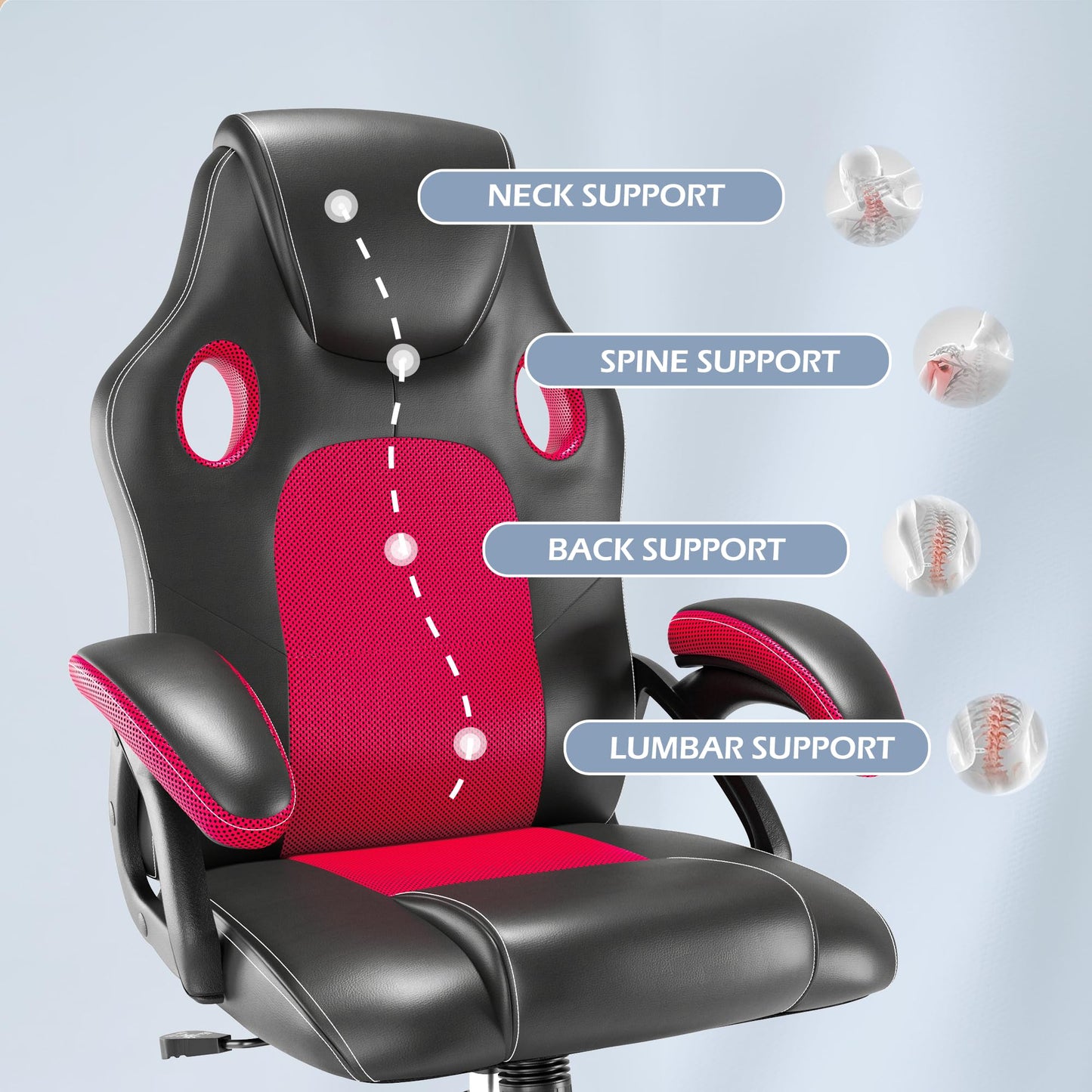 - Play Haha | Gaming Chair | Office Swivel Chair | Ergonomic | Leather PC Gaming Chair -