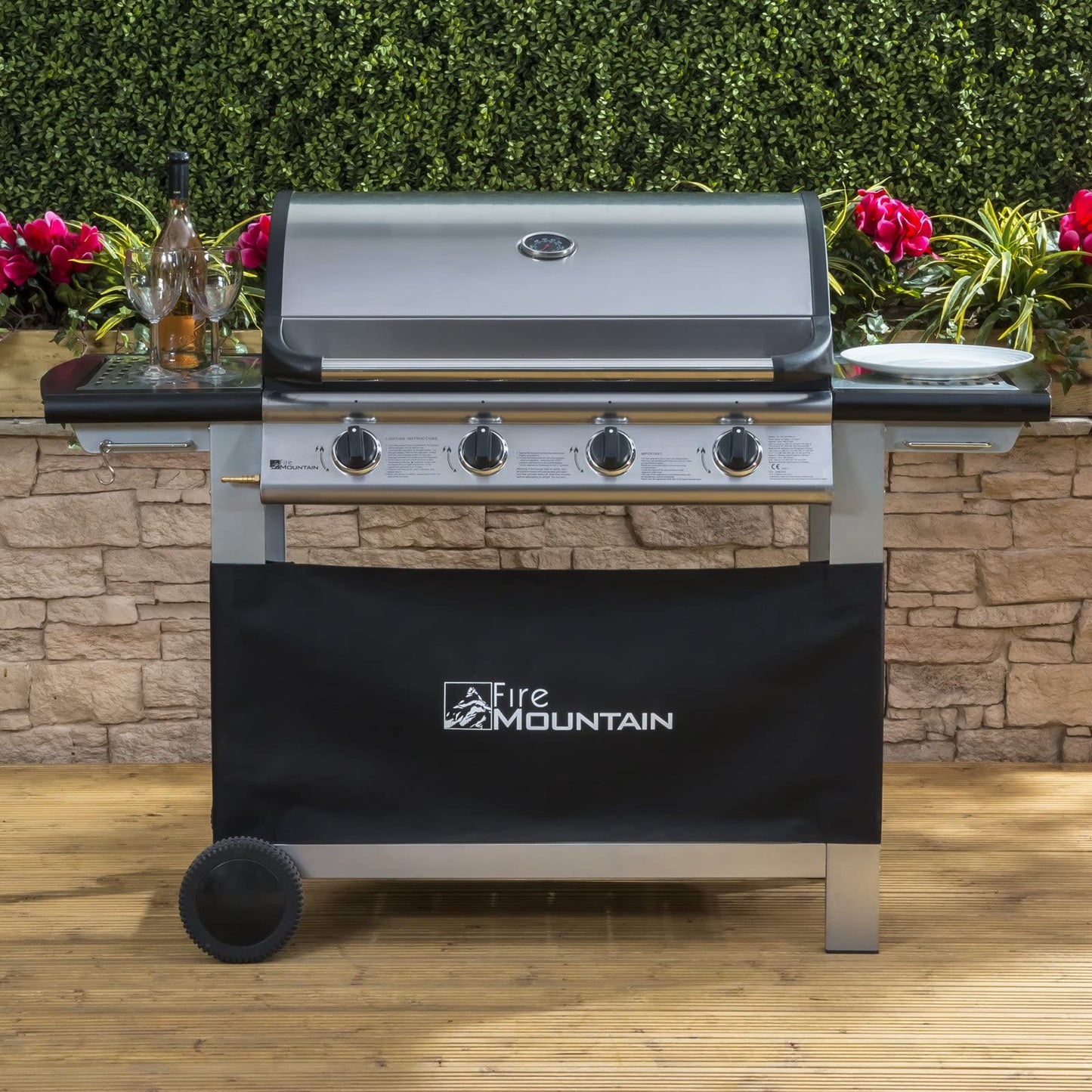 - Fire Mountain 4 Burner Gas BBQ | Large Gas BBQ | Perfect for Larger Gardens -