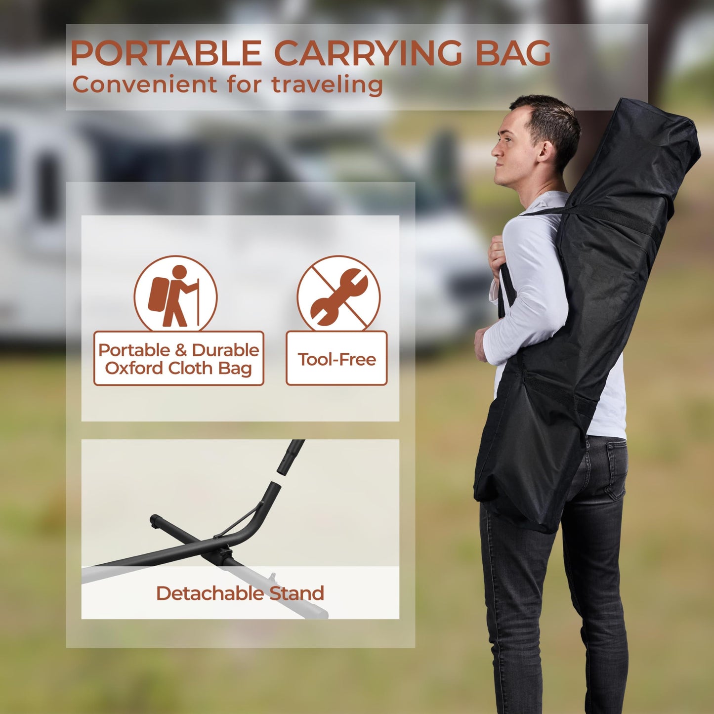 - Yaheetech Hammock with Stand Set, 2-seater Cotton Hammock with Adjustable Metal Frame.