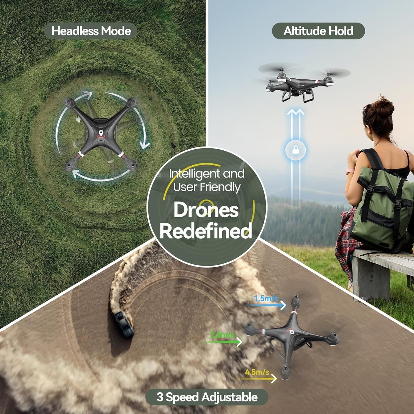 - Holy Stone HS110G GPS FPV Drone | 2K HD Live Video Camera -