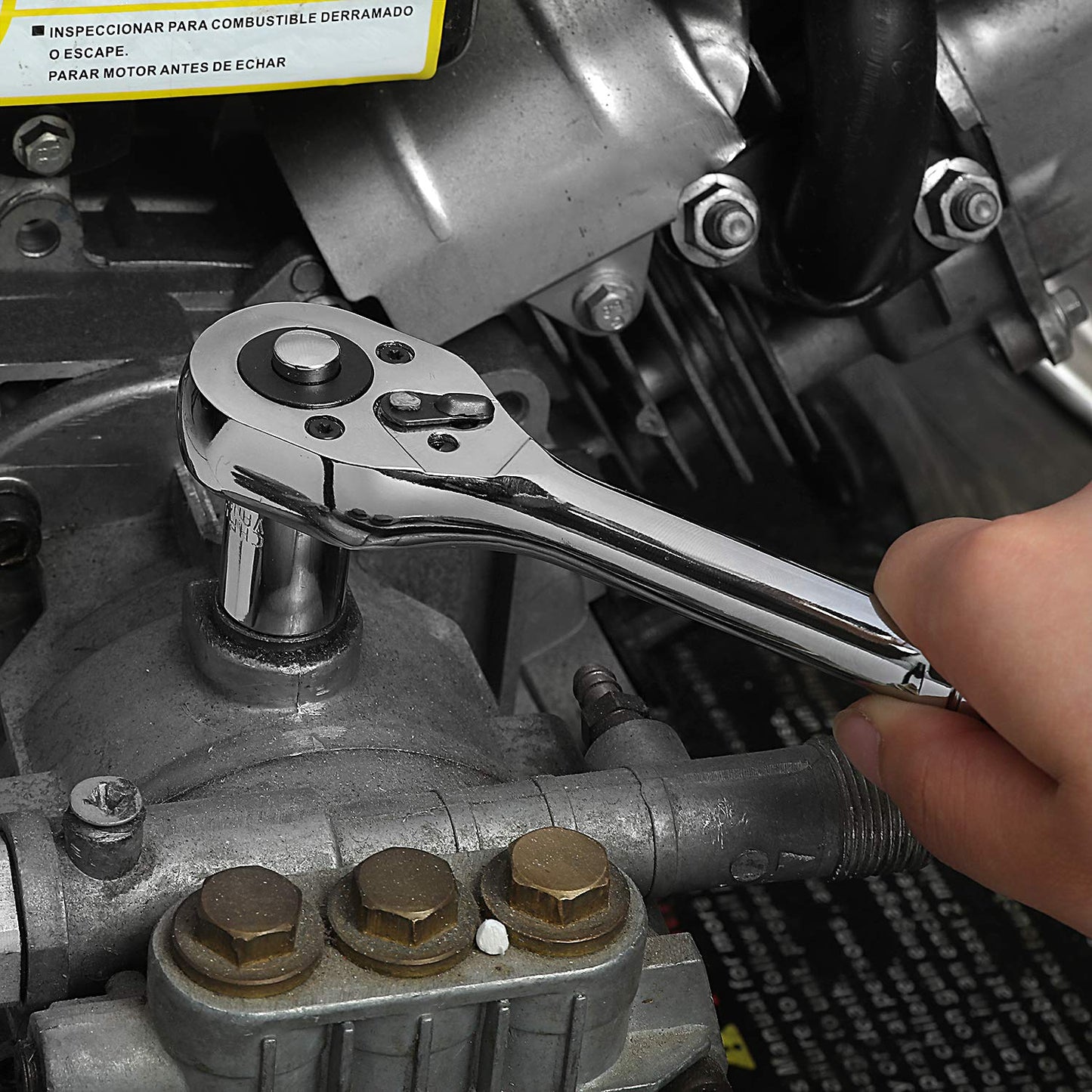 - WORKPRO 39-Piece Drive Socket Set 1/4''3/8'', CR-V Metric and Imperial Sockets with Quick-Release Ratchet Wrench, Compact Sockets Set for Car Repair