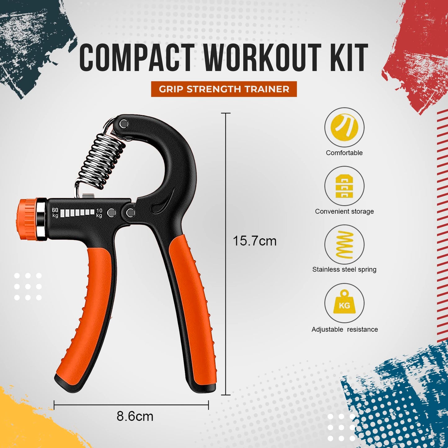 - K-MART 2 Pack Hand Grip Strengthener Adjustable 5-60 kg -