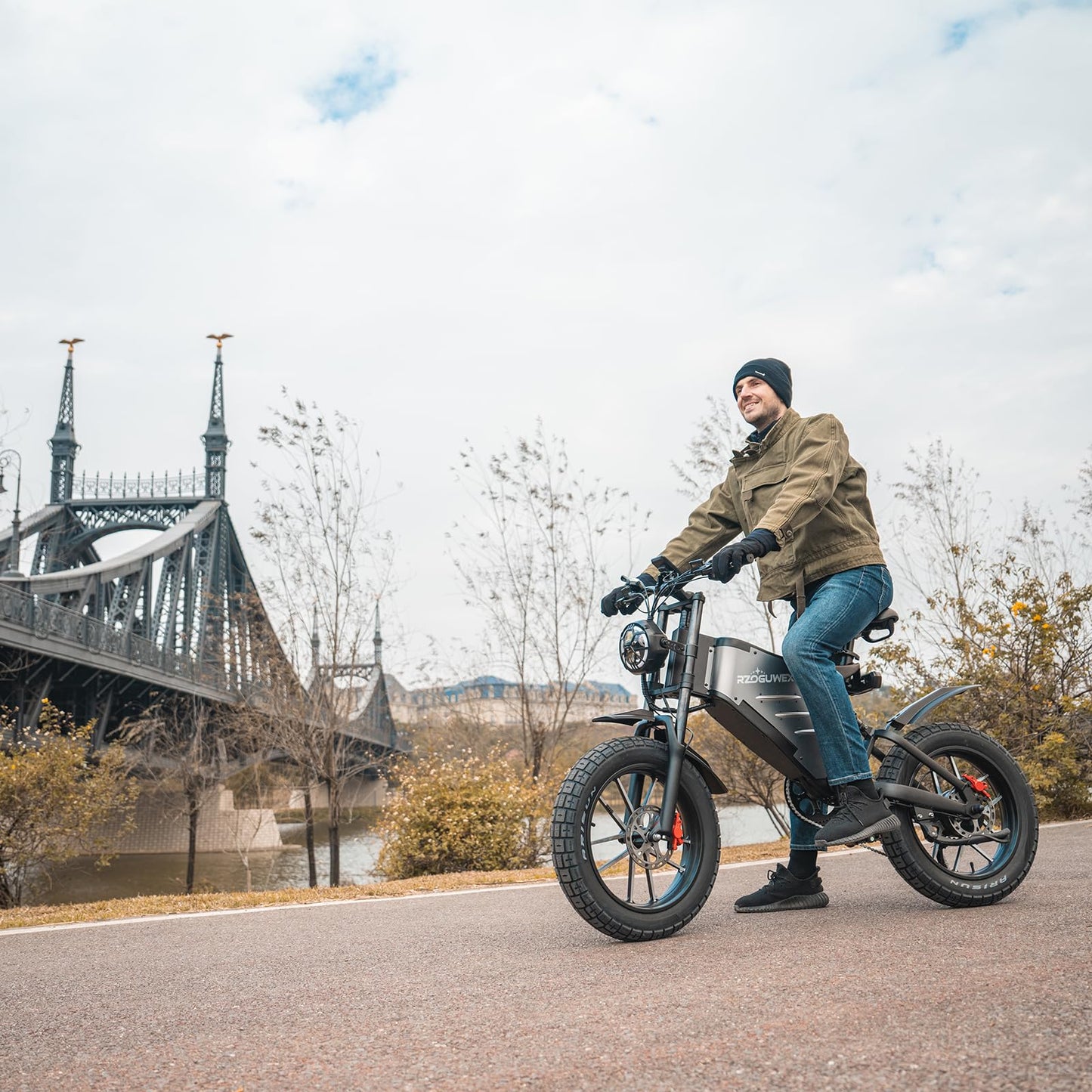 - RZOGUWEX Electric Bicycle | 20 Inch Off-Road EBIKE for Adults | 48V 25AH Detachable Lithium Ion Battery -