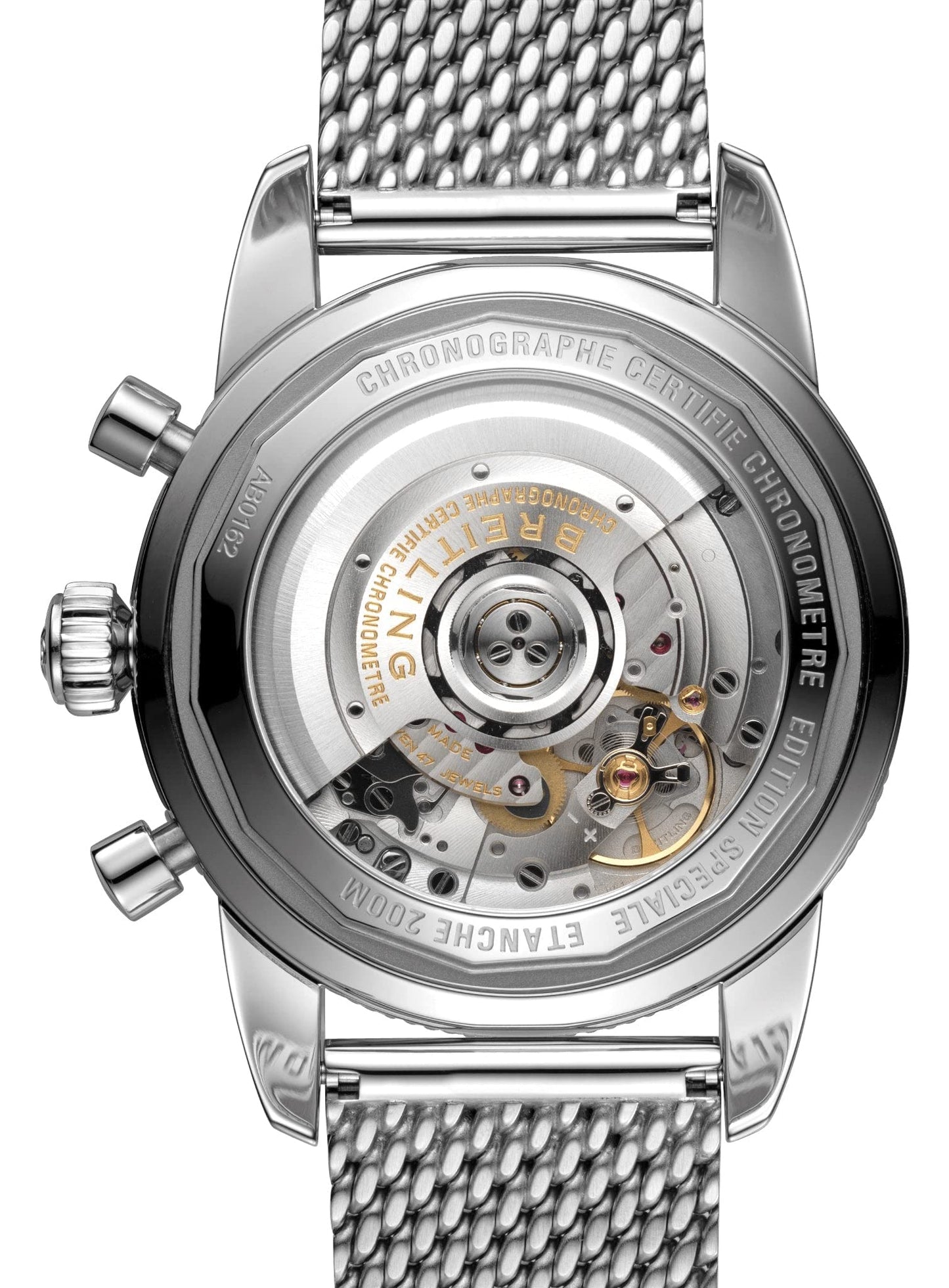 Breitling Superocean Heritage II Chronograph B01 44mm Watch Blue Dial with Black Subdials (Blackeye Blue)