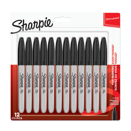 - Sharpie Permanent Markers | Fine Point for Bold Details | Black Ink | 12 Marker Pens -