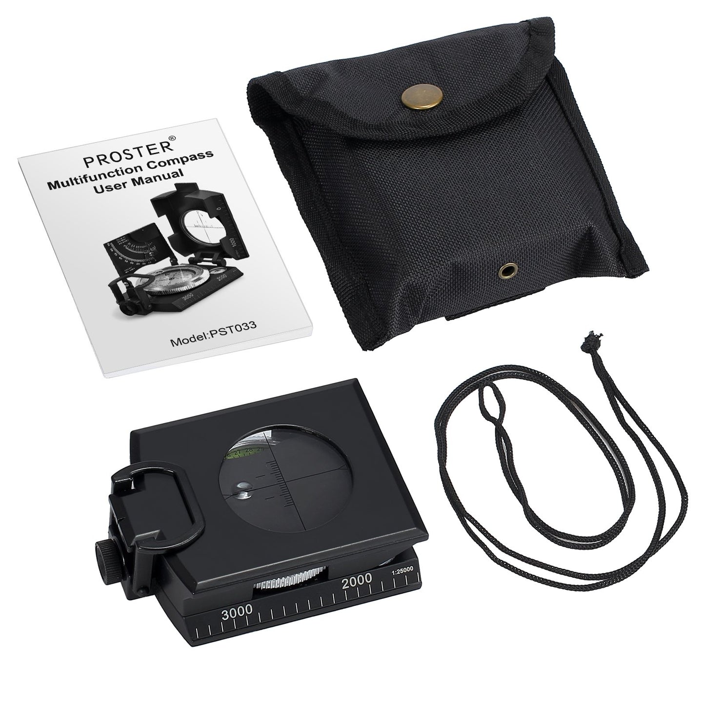 - Proster Compass For Hiking | With Fluorescent Scale Waterproof Sighting -