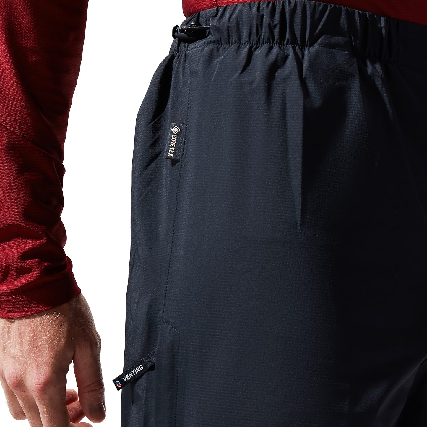 Berghaus Men's Paclite Gore-Tex Waterproof Overtrousers | Lightweight | Durable, Black, M Regular (31 Inches)