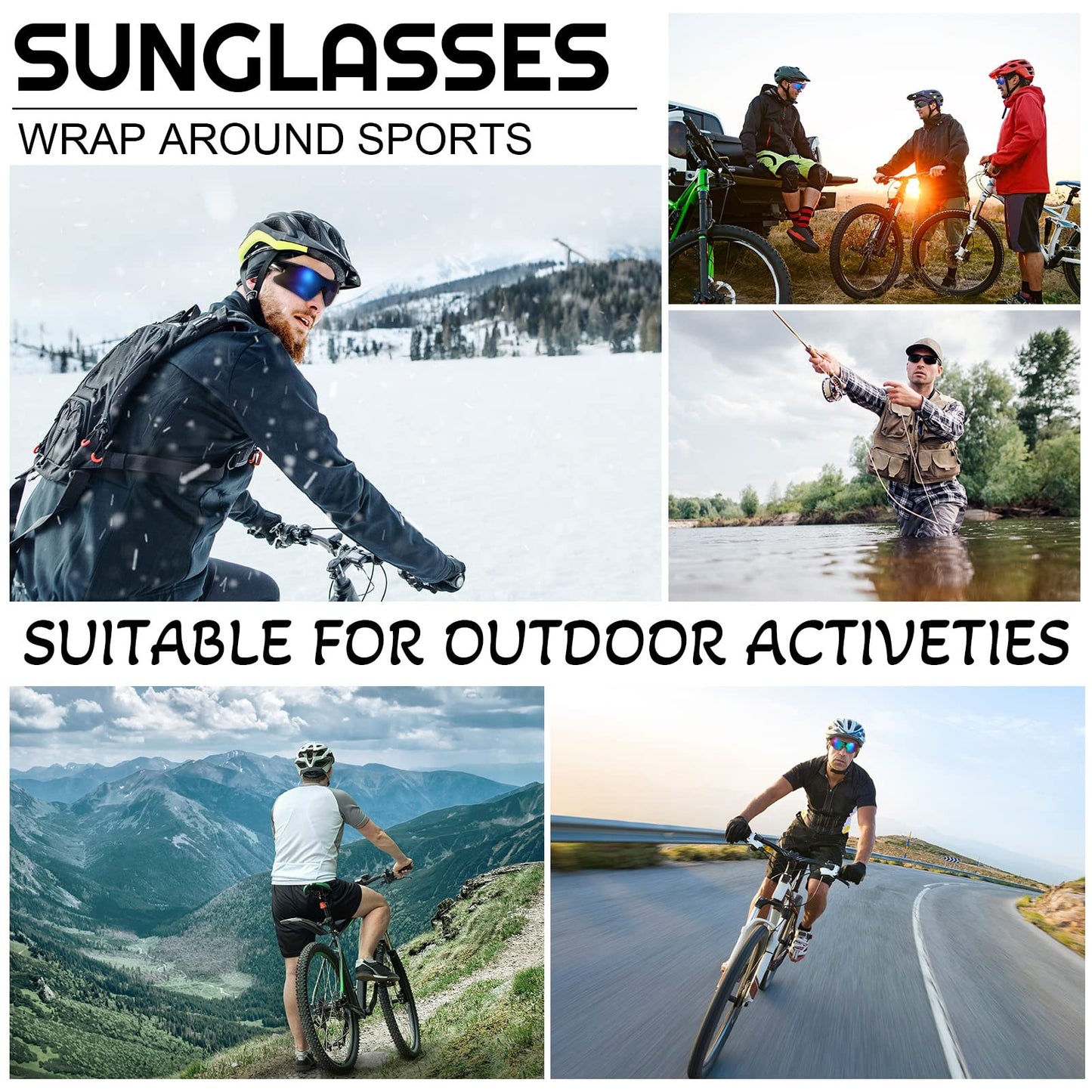 - Firtink 3 Pack Polarized Sports Sunglasses | Fashion Windproof Cycling Glasses -