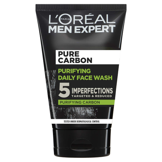 - L'Oreal Paris Men Expert Face Wash | Pure Charcoal, Glycerin, and Salicylic acid | Blackhead Cleanser for Men -