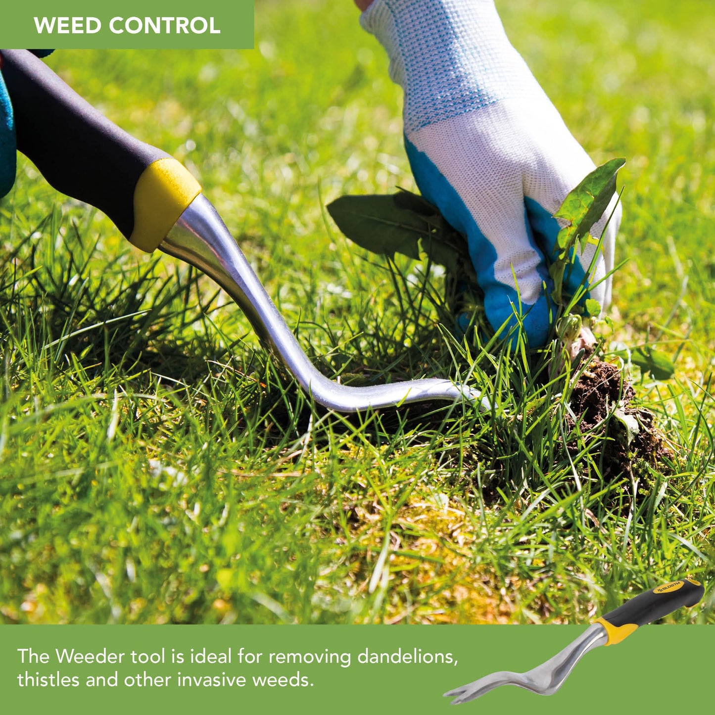 BLOSTM Gardening Tools Set 5 PCS - Heavy Duty Garden Tools for Gardening with Ergonomic Handles, Anti-Rust Garden Trowel and Fork Set, Weeder Tool, Transplanter Trowel, Hand Rake Garden Hand Tools