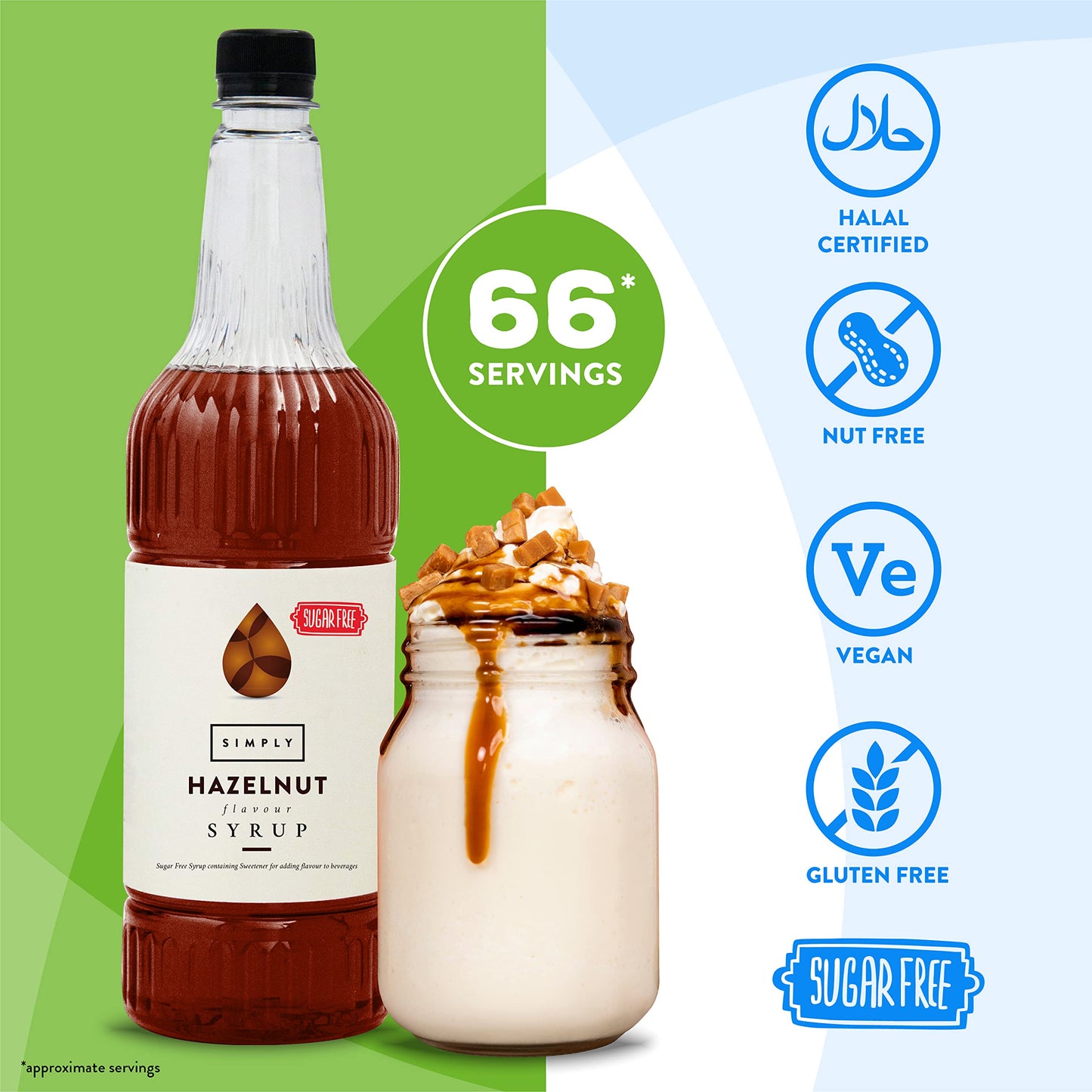 - Simply Sugar Free Hazelnut Syrup | Low Calorie | Vegan & Nut Free -