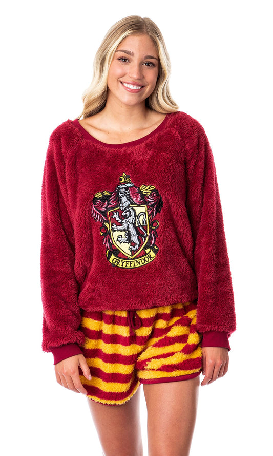 - Harry Potter Womens' Sweater and Shorts Sleep Pajama Set -