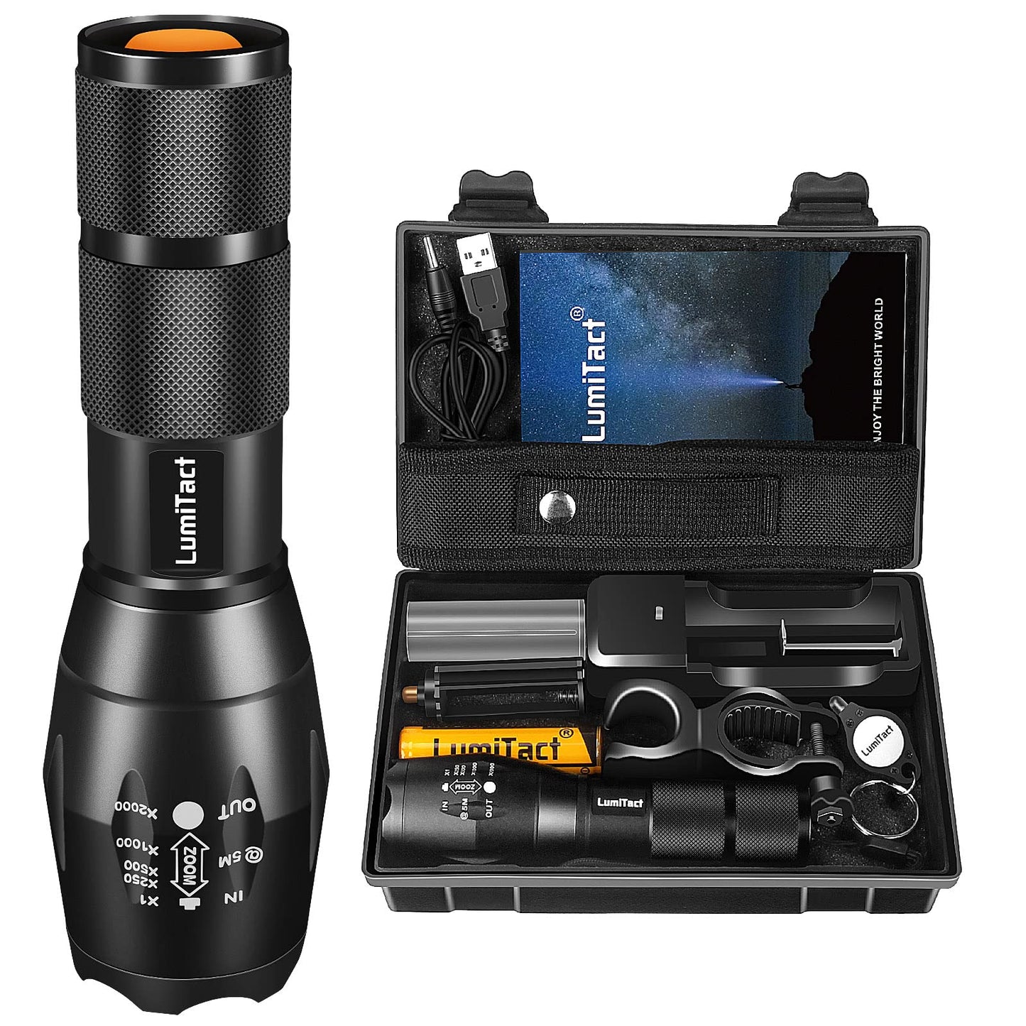 - Lumitact G700 Led Torch | Rechargeable | Super Bright Led Tactical Flashlight | 6000 Lumen -