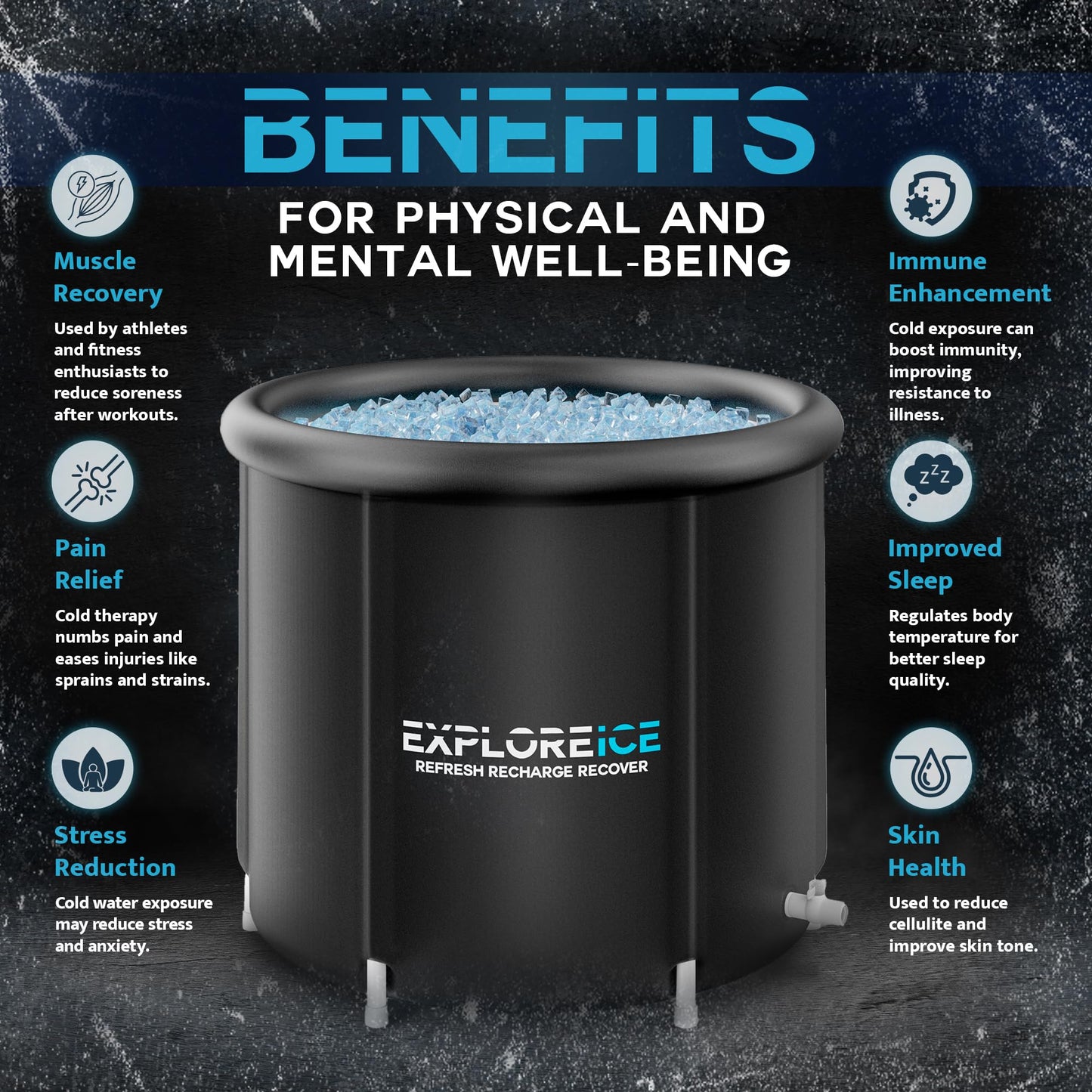 - Explore Ice Recovery Pod 2.0 | Extra Large Cold Tub | Premium Cold Plunge -