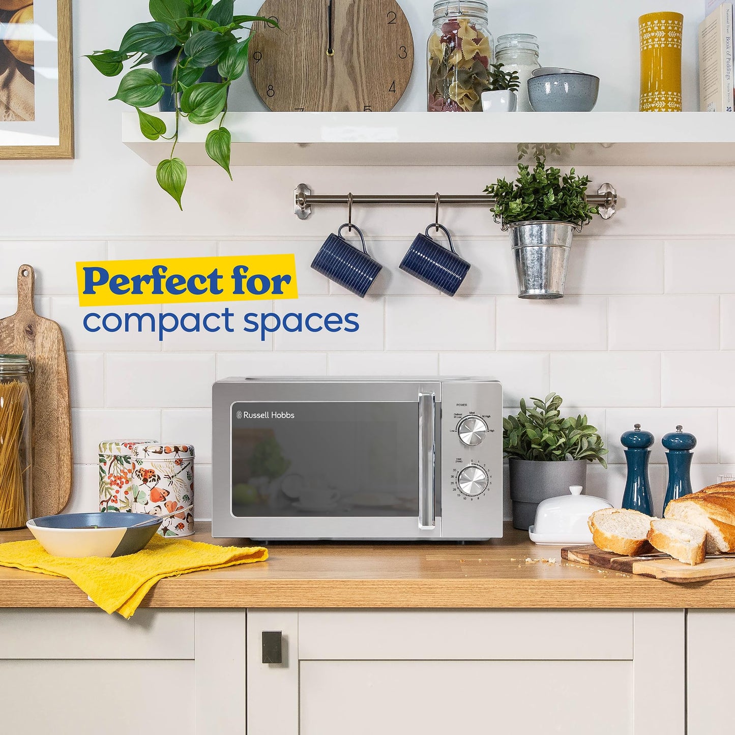 - Russell Hobbs Stainless Steel Microwave | 20 Litre | 800W -