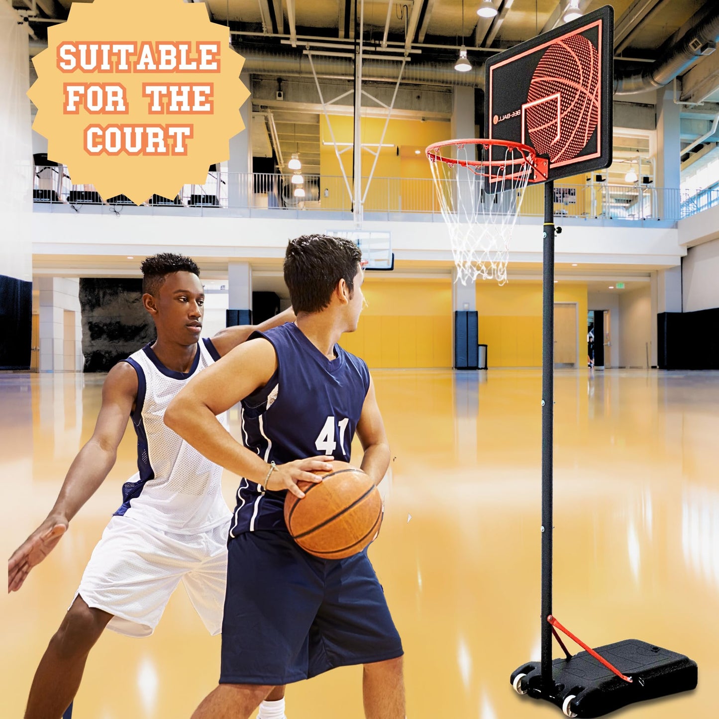 Bee-Ball BB-05 Adjustable Basketball Hoop (Basketball Stand) (5.2 ft -6.8 ft)