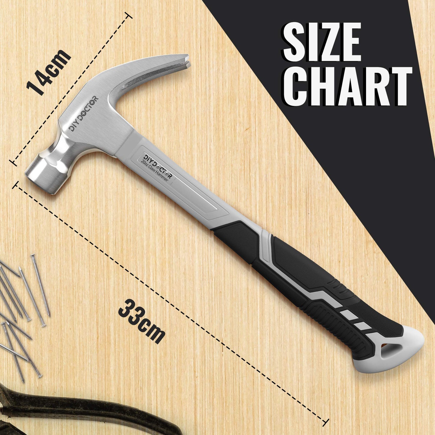 - DIY Doctor Claw Hammer | 20oz - 567grams | Straight Claw Hammer -