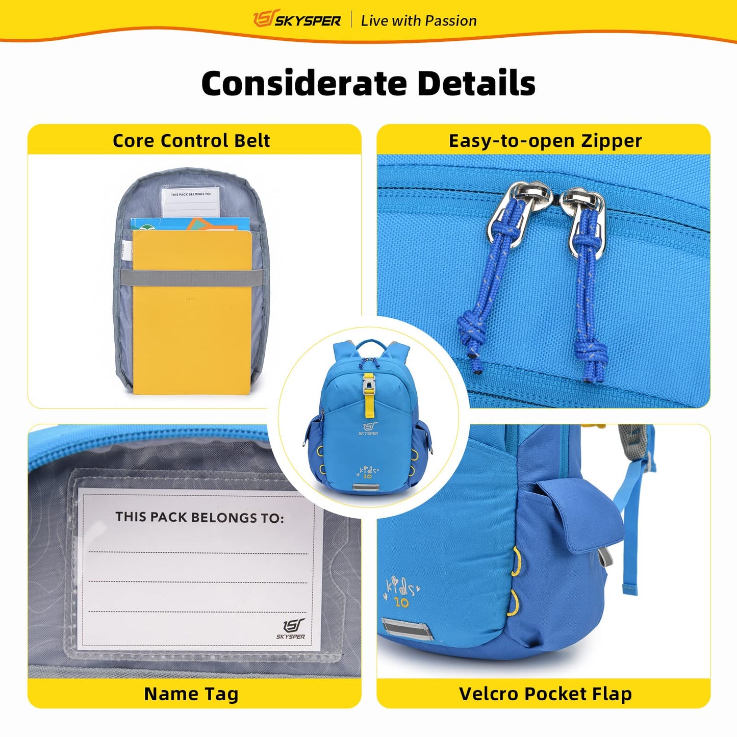 - SKYSPER Kids Backpack | 10L | Toddler Backpack -