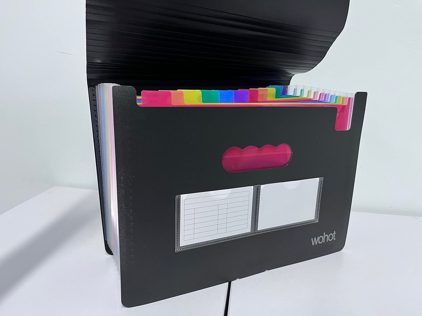 Amaza 24 Pockets Expanding File Folder with 3 Zip File Bags, Expanding File Organisers, Accordion Folder, Accordion File Organiser, Expandable File Folder (Can Hold Approximately 3000 Sheets)