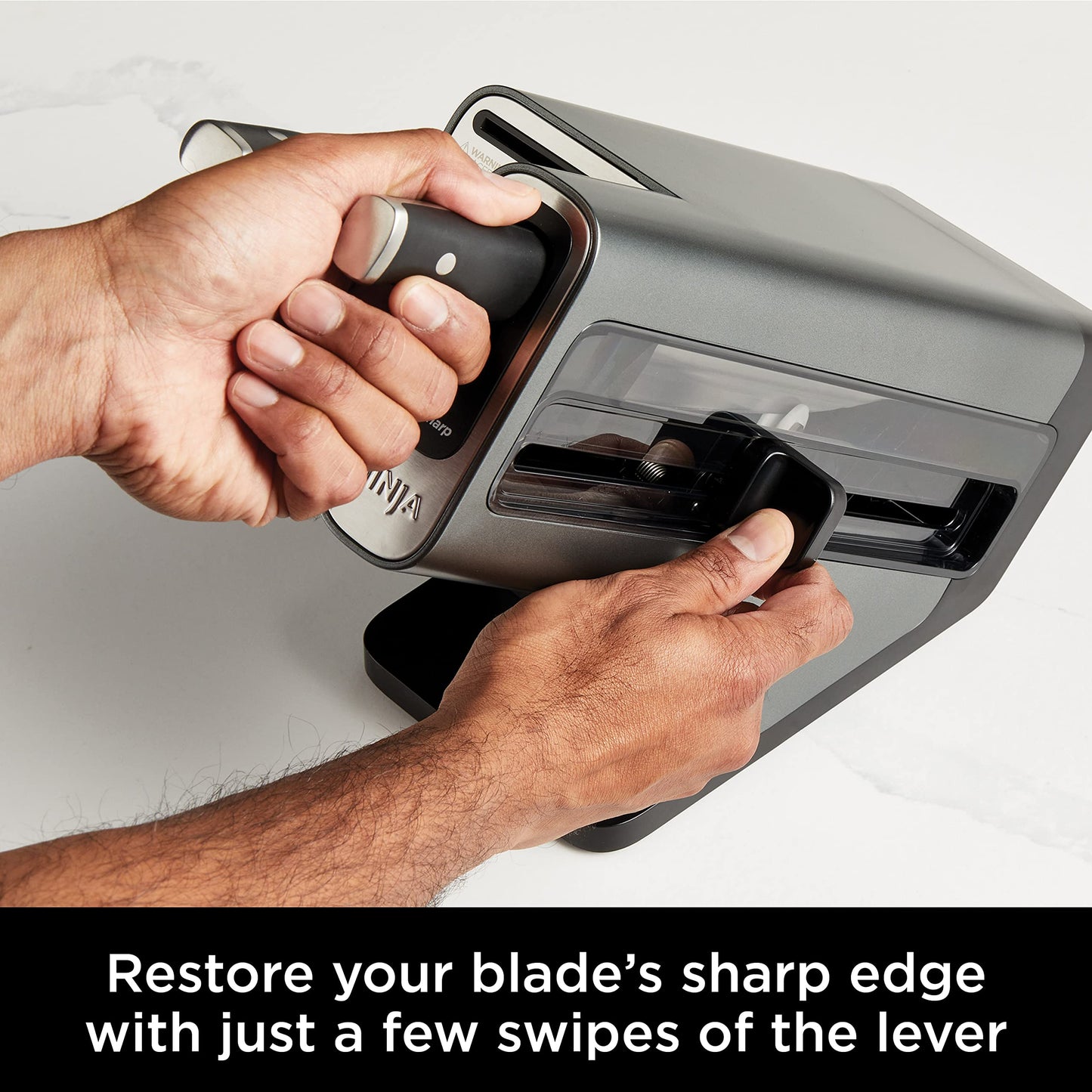 - Ninja Foodi StaySharp Knife Block | Integrated Sharpener | 5 Knives and Scissors (1 pair) -