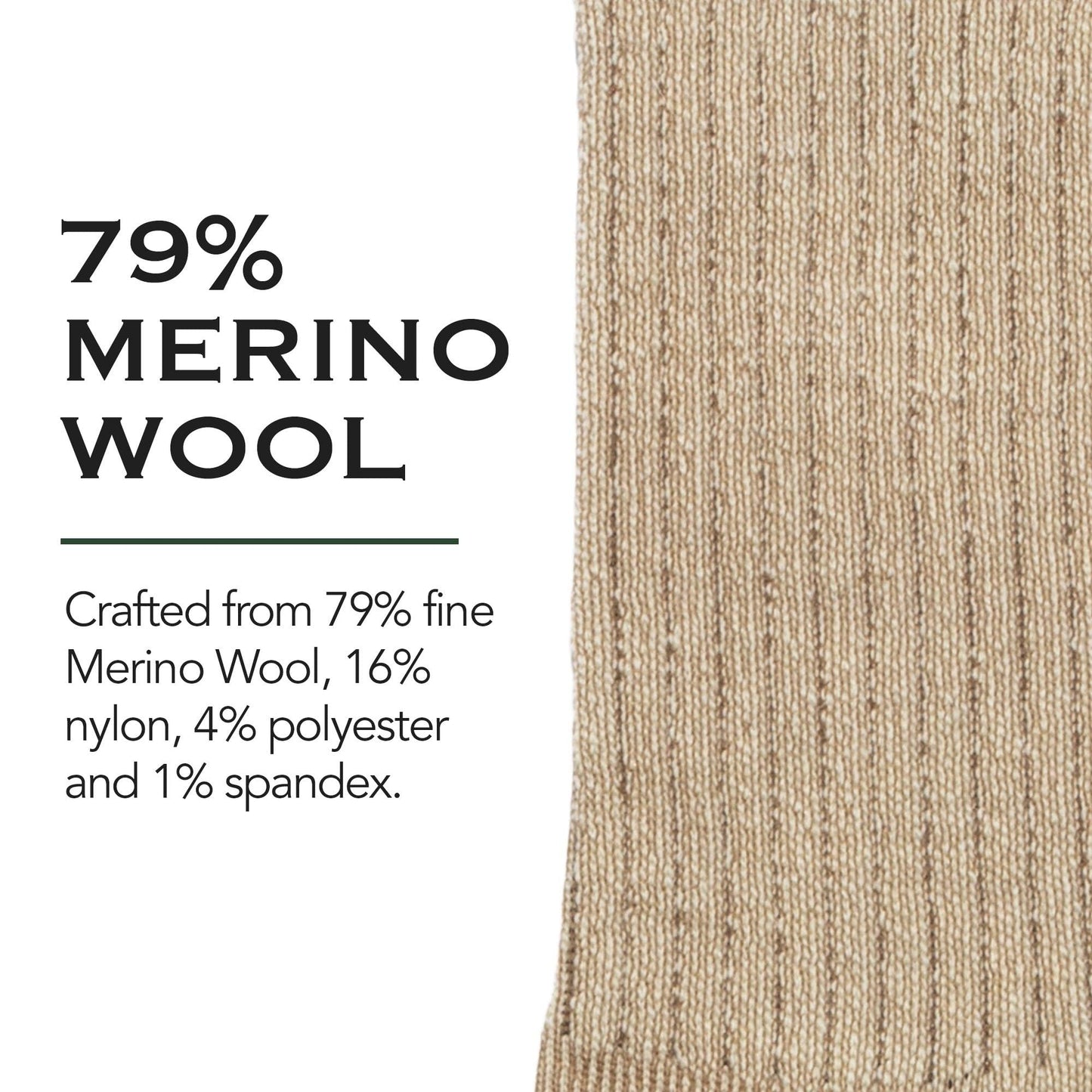 - WOOLRICH Merino Wool Socks for Men - Made in USA, Crew Hiking Sock, Made of 78% Merino Lambswool w/Padded Arch, 2 Pairs, Coffee Brown