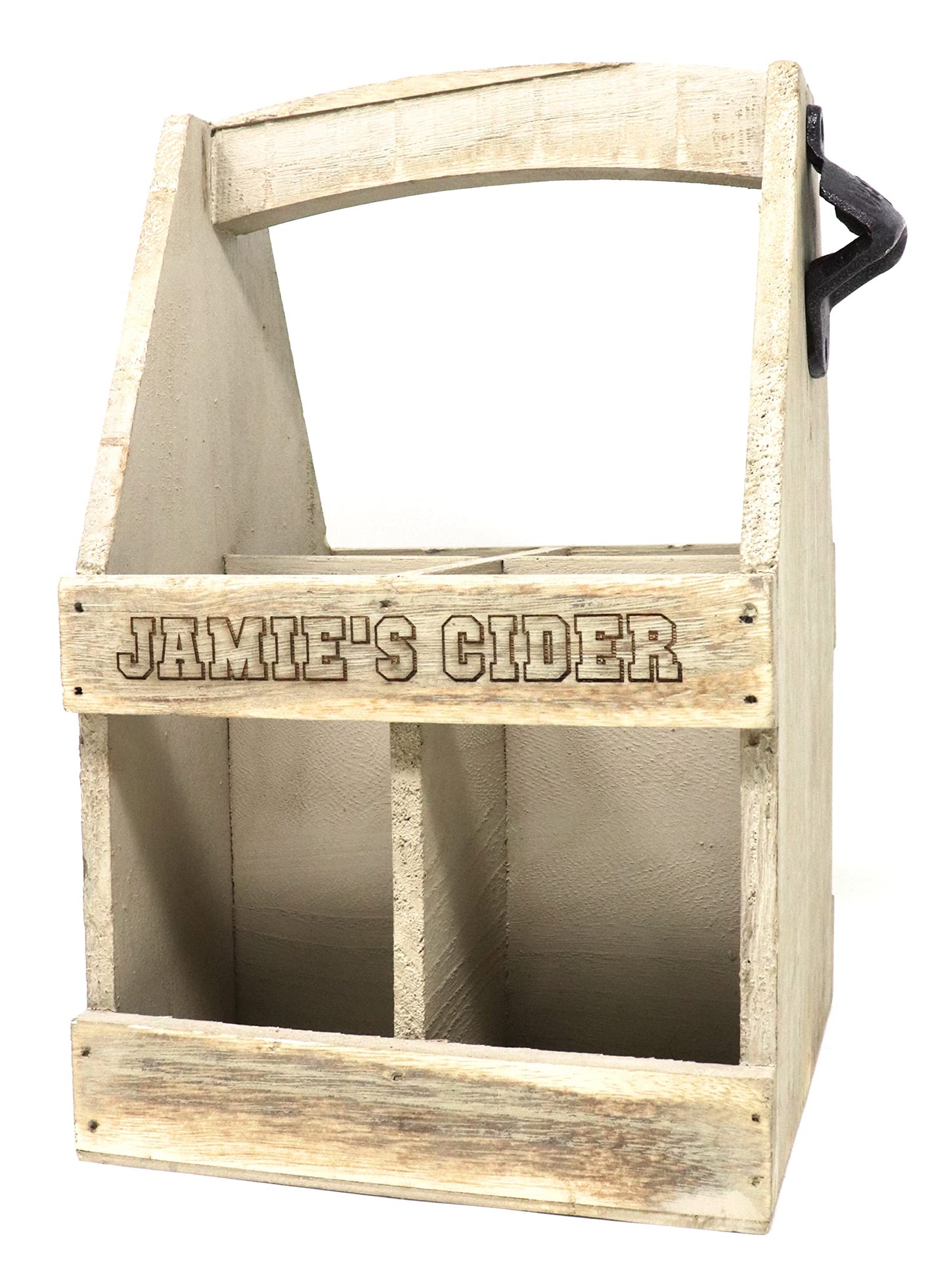 - Regalo Personalised | Engraved | Wooden Bottle Beer Cider Carrier -