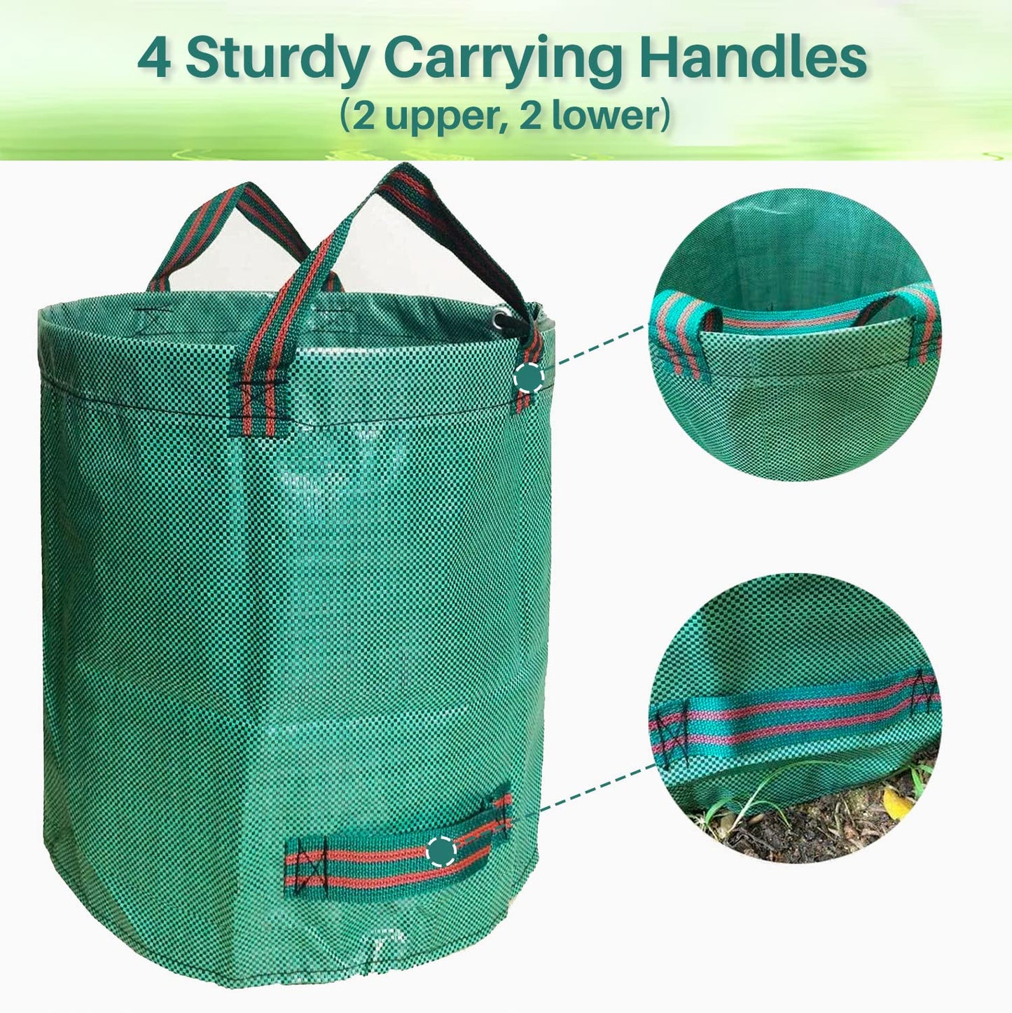 - Singwow Garden Waste Bags | 270L x 2 Heavy Duty Garden Bags | Reusable Garden Sacks with Handles -