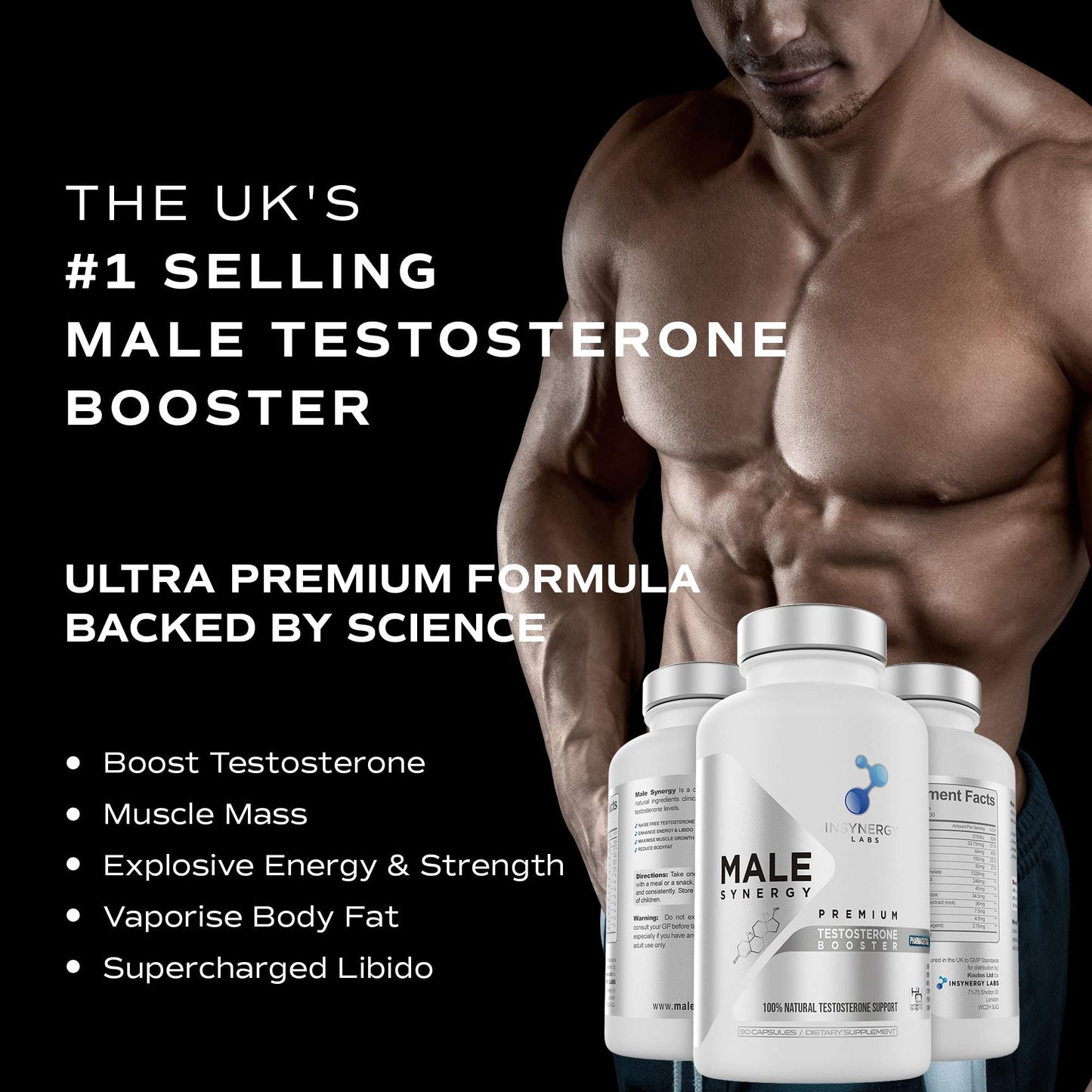 - Testosterone Booster Male Synergy | Ultra Premium Testosterone Supplements for Men | Testosterone Boosters  -
