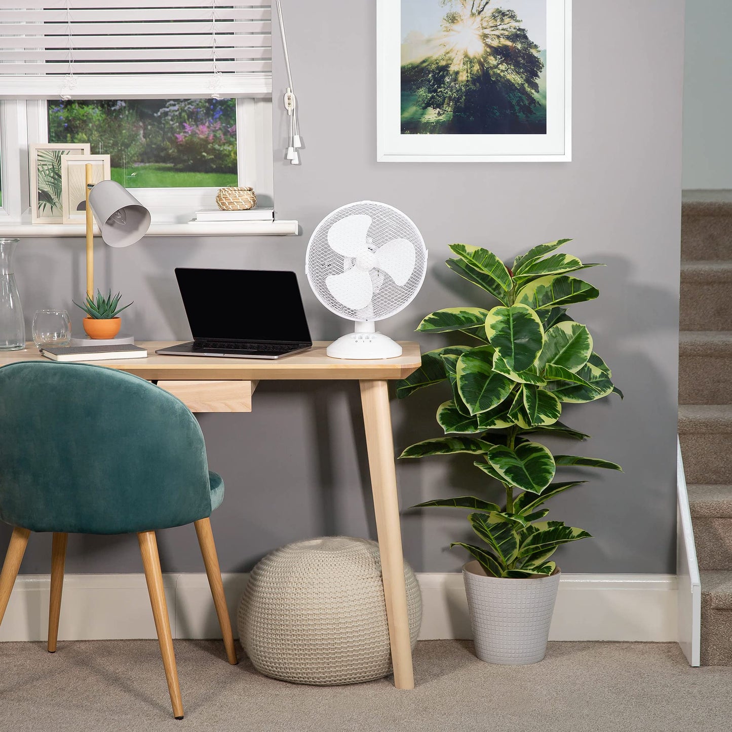 - Russell Hobbs 9" Inch | Portable Desk Fan | 2 Speeds | Wide-Angled Oscillation -