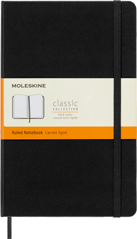 - Moleskine Classic Ruled Paper Notebook | Hard Cover and Elastic Closure Journal -