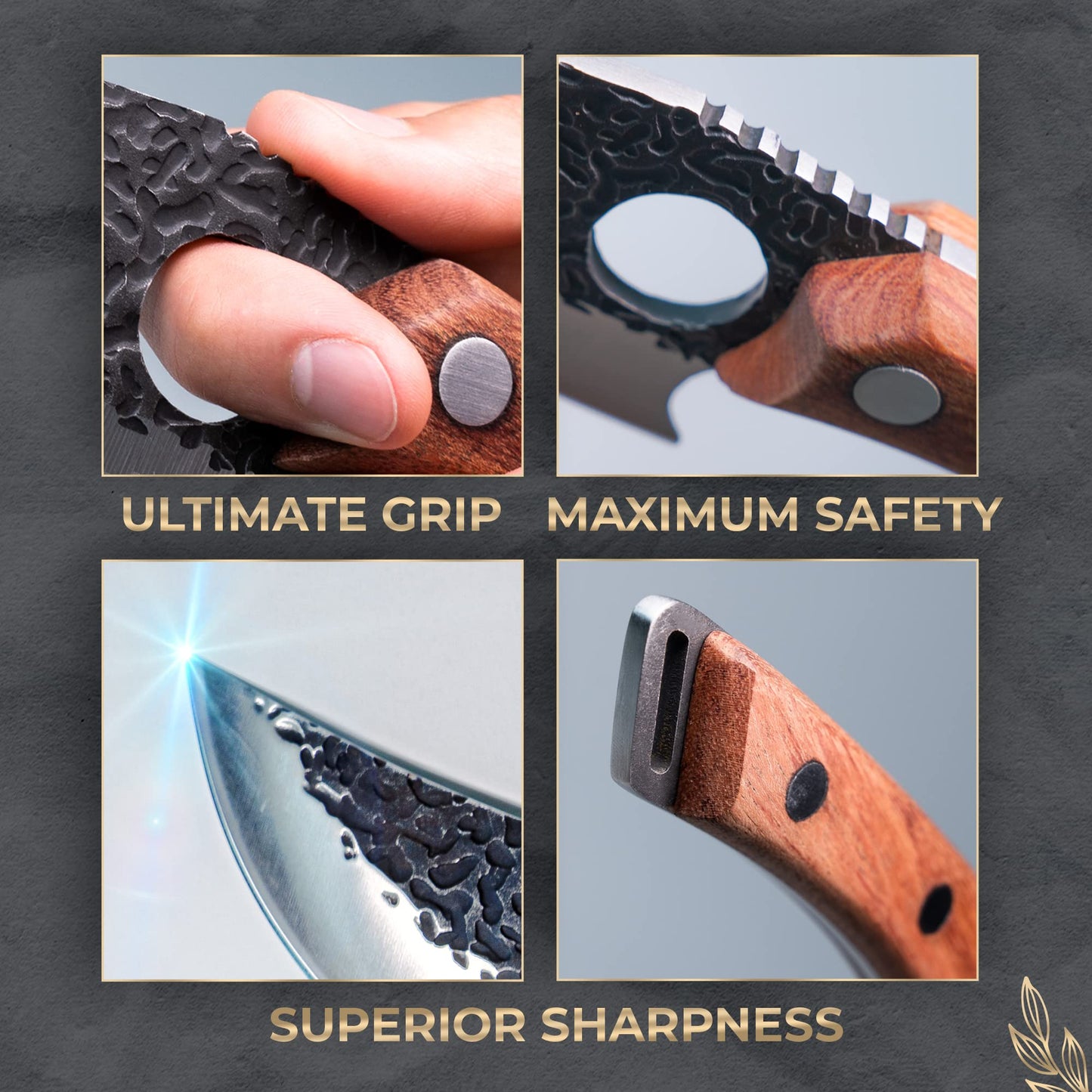 - Huusk | Japanese Kitchen Knife Set With Premium Leather Sheath | Designed For Balance And Control -
