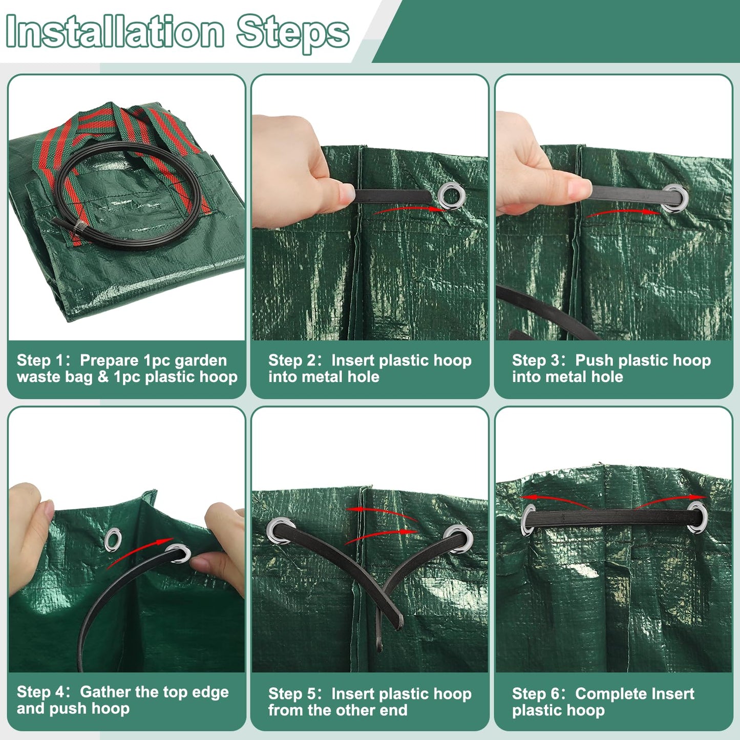 - Garden Waste Bags Heavy Duty with Handles | 272 Litre Reusable Outdoor Garden Yard Bag Foldable Garden Bags | 3 Pack -