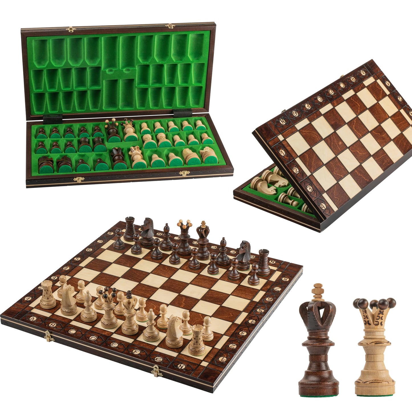 - Master of Chess Exclusive AMBASSADOR DELUXE 54cm / 21in | Premium Quality Wooden Chess Set -