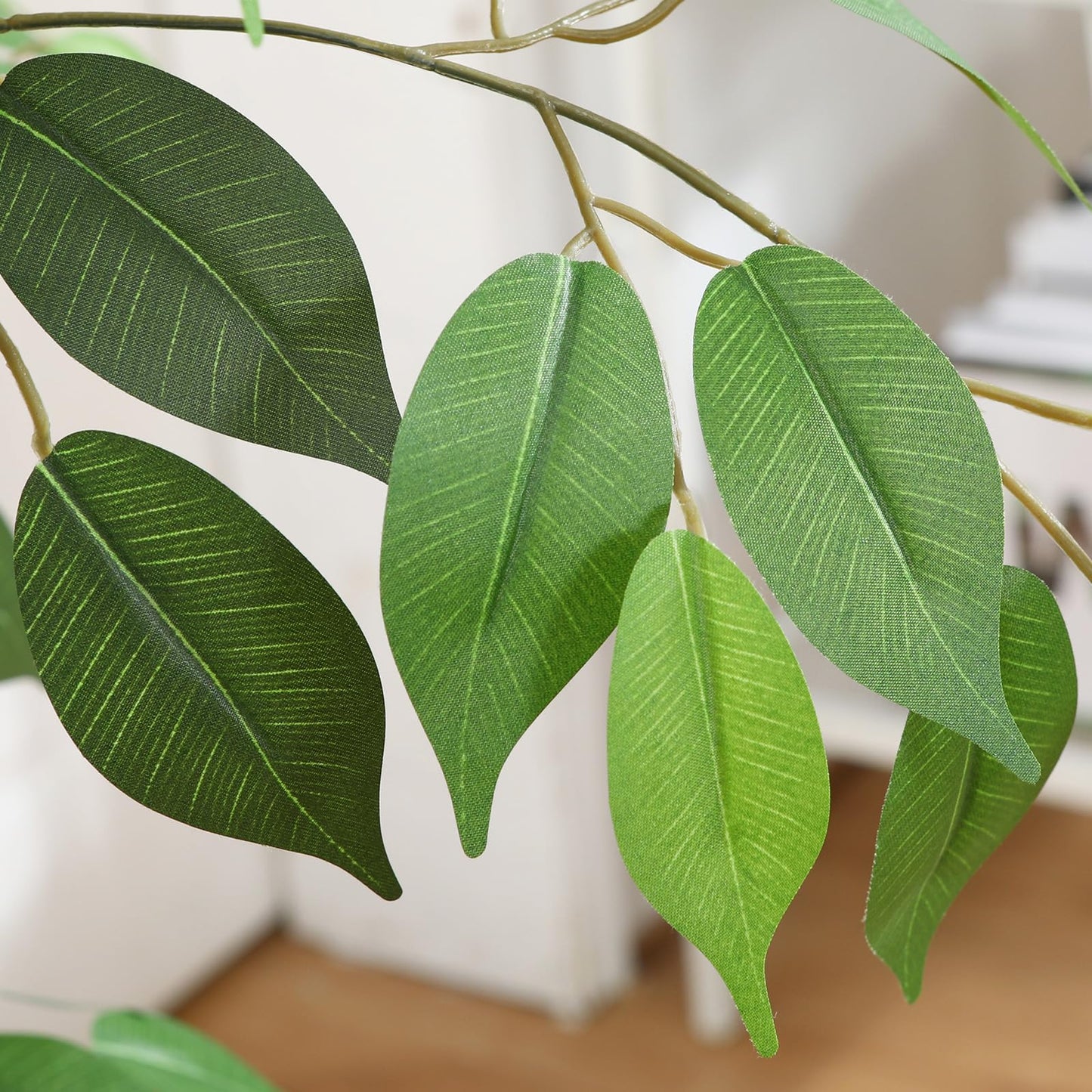 - Fopamtri Artificial Ficus Plant 150cm Large Fake Plants Indoor with Natural Wood Trunk -