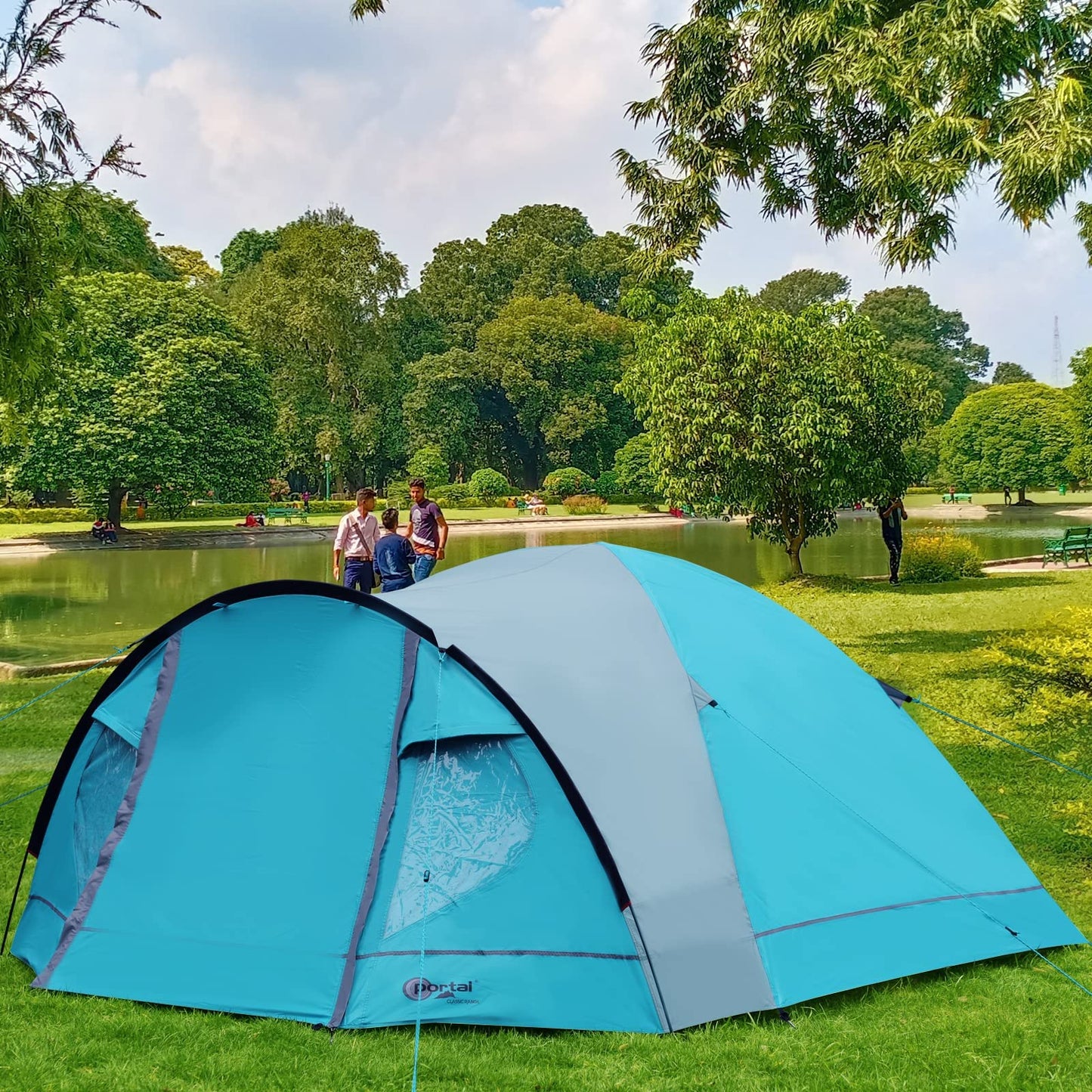 - Portal 3-4 Man Tent with Porch | Camping Tent for 3 to 4 Persons | Sewn-in Groundsheet -