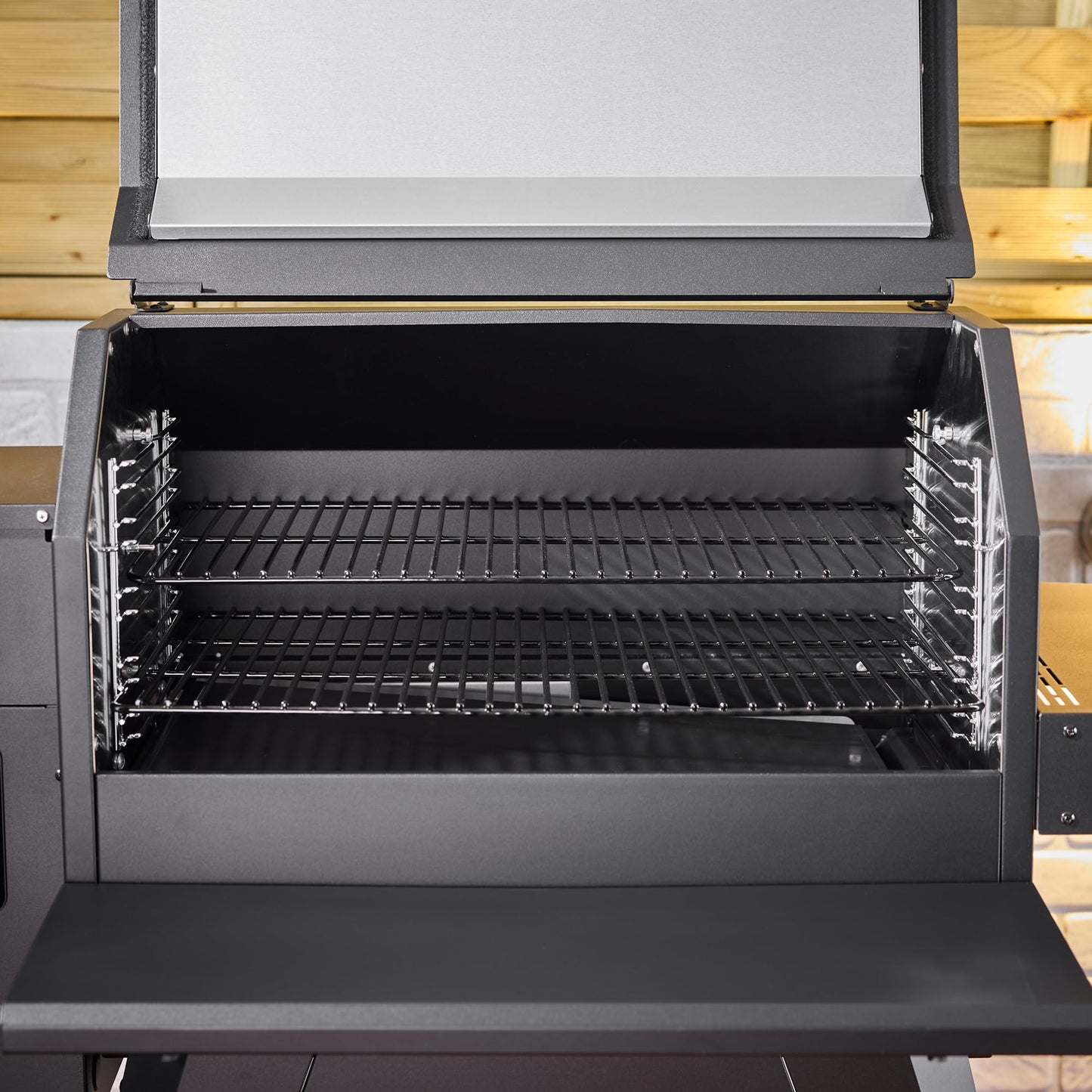 - Fire Mountain Pellet BBQ | Woodfired BBQ | Electric BBQ with LED display | Automatic Pellet Feeder -