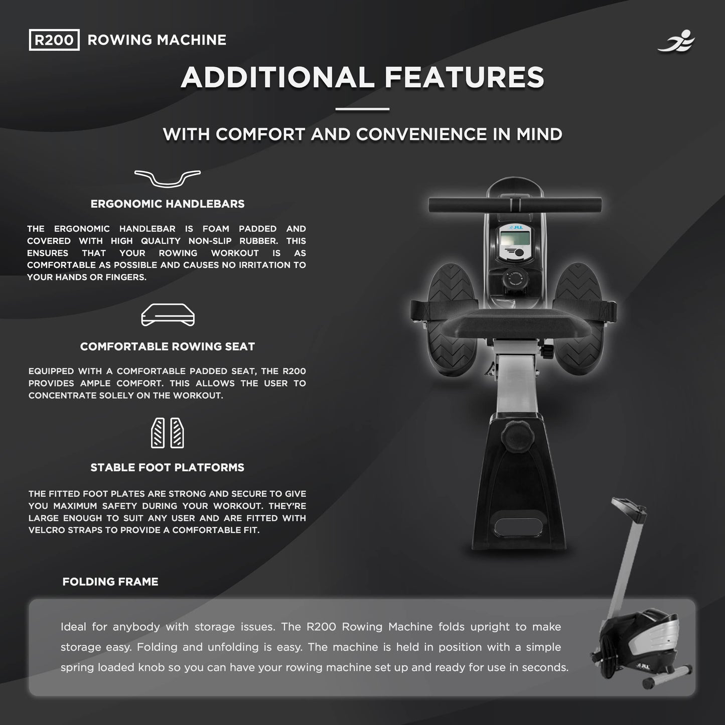 - JLL® R200 Luxury Home Rowing Machine | 2024 Model Rowing Machine -