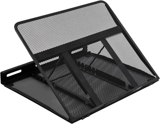 Amazon Basics Ventilated Adjustable Ergonomic Laptop Stand, 33 x 28.7 x 18.5 cm, Black