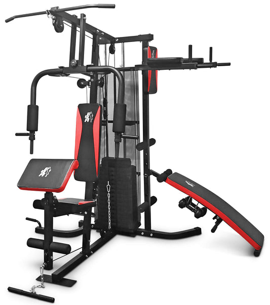 - Fit4home Multi Gym Workout Station | Home Fitness Body Exercise Machine | Total-body Workout | Multifunctional Workout Station | TF-7005A, (81.64 KG) -