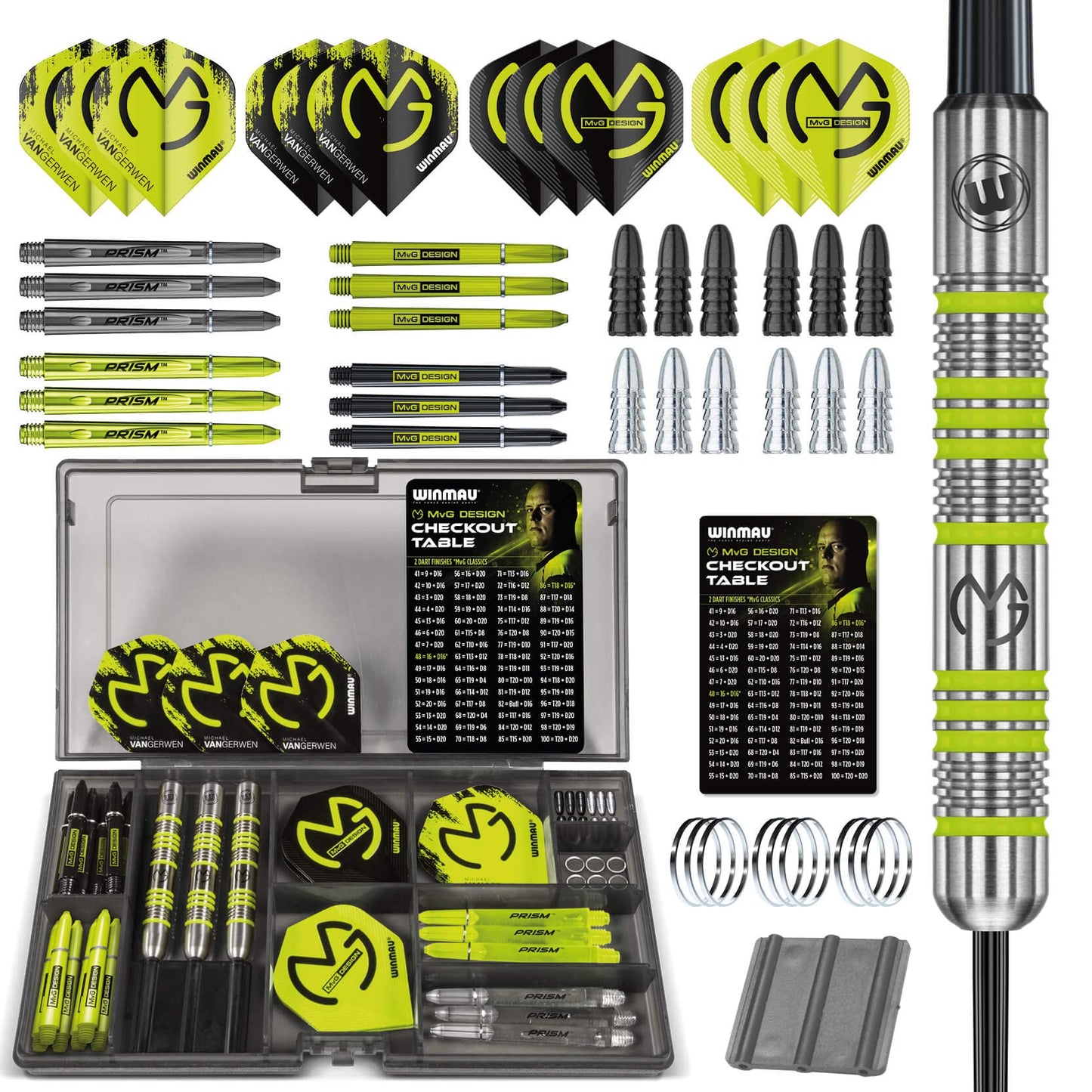 - WINMAU Michael van Gerwen MvG Steeltip Gift Set - 50 Piece Darts Set