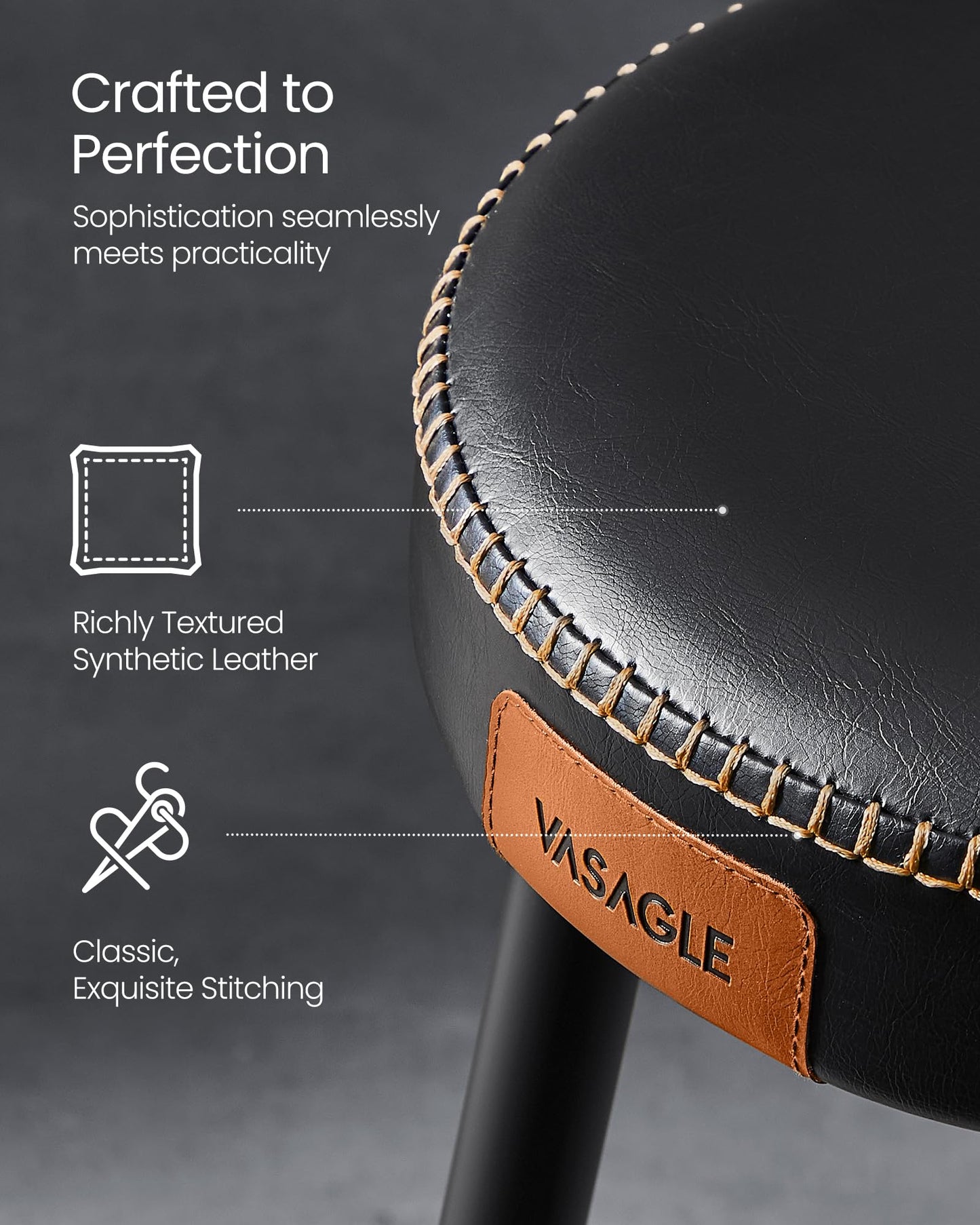 - VASAGLE EKHO Collection - Bar Stools Set of 2 -