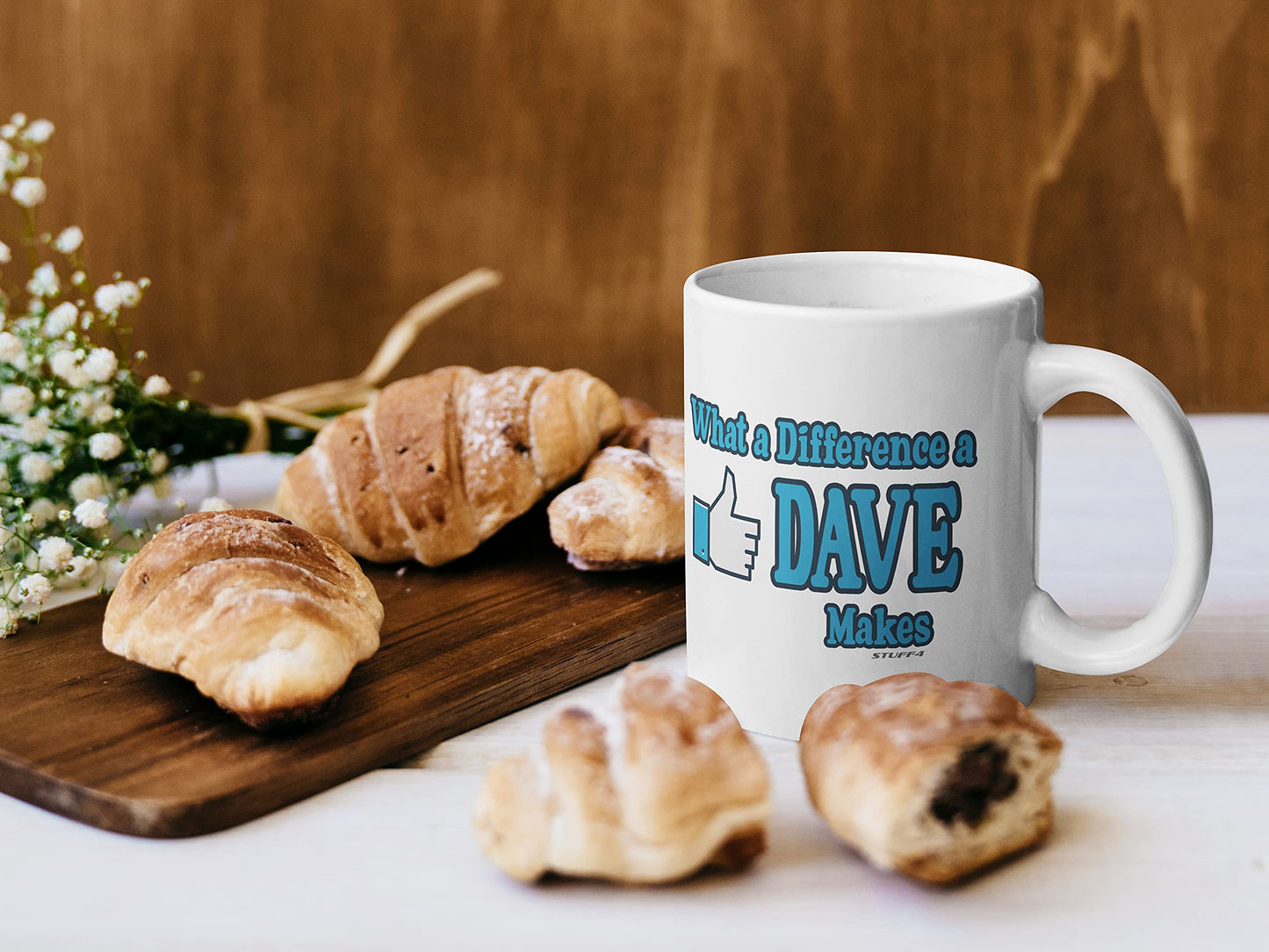 - Stuff4 What A Difference A Dave Makes Mug | 11oz Ceramic Dishwasher Safe -
