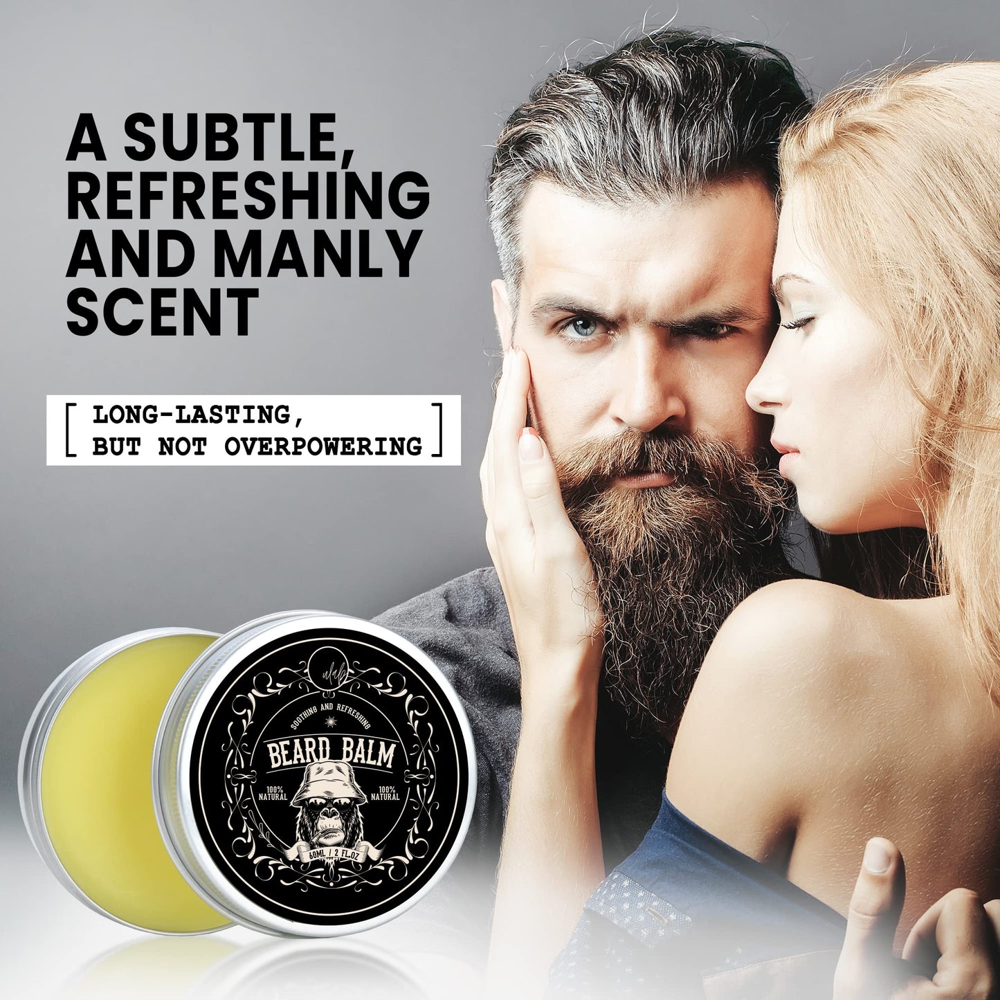- uLab Gorilla Beard Balm for Men, with Mango and Jojoba, 60ml -