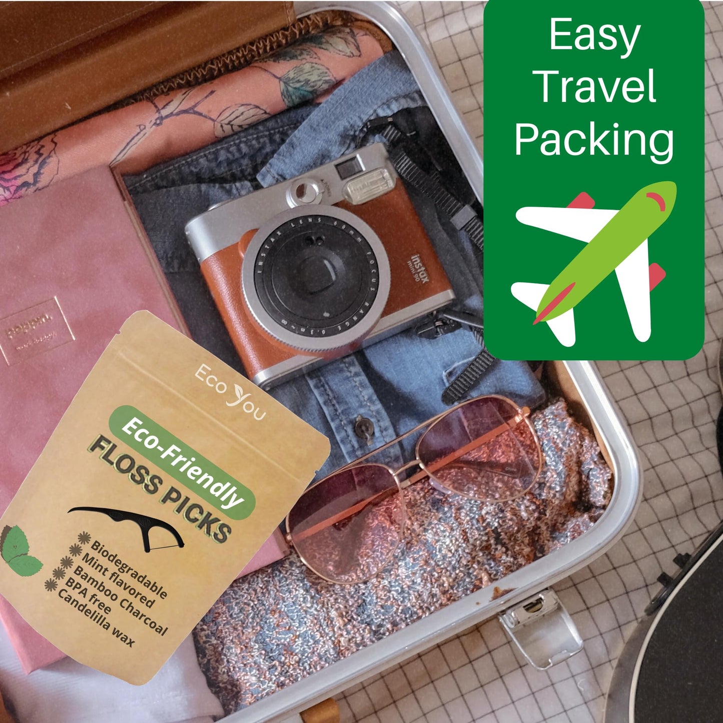 - EcoYou | Biodegradable Floss Picks | 100 Count (Pack of 2) | Floss Sticks Dental | Bamboo Floss | Flossing Sticks Pick | Floss Picks Biodegradables | Dental Floss Harps | Floss Picks | Floss Sticks