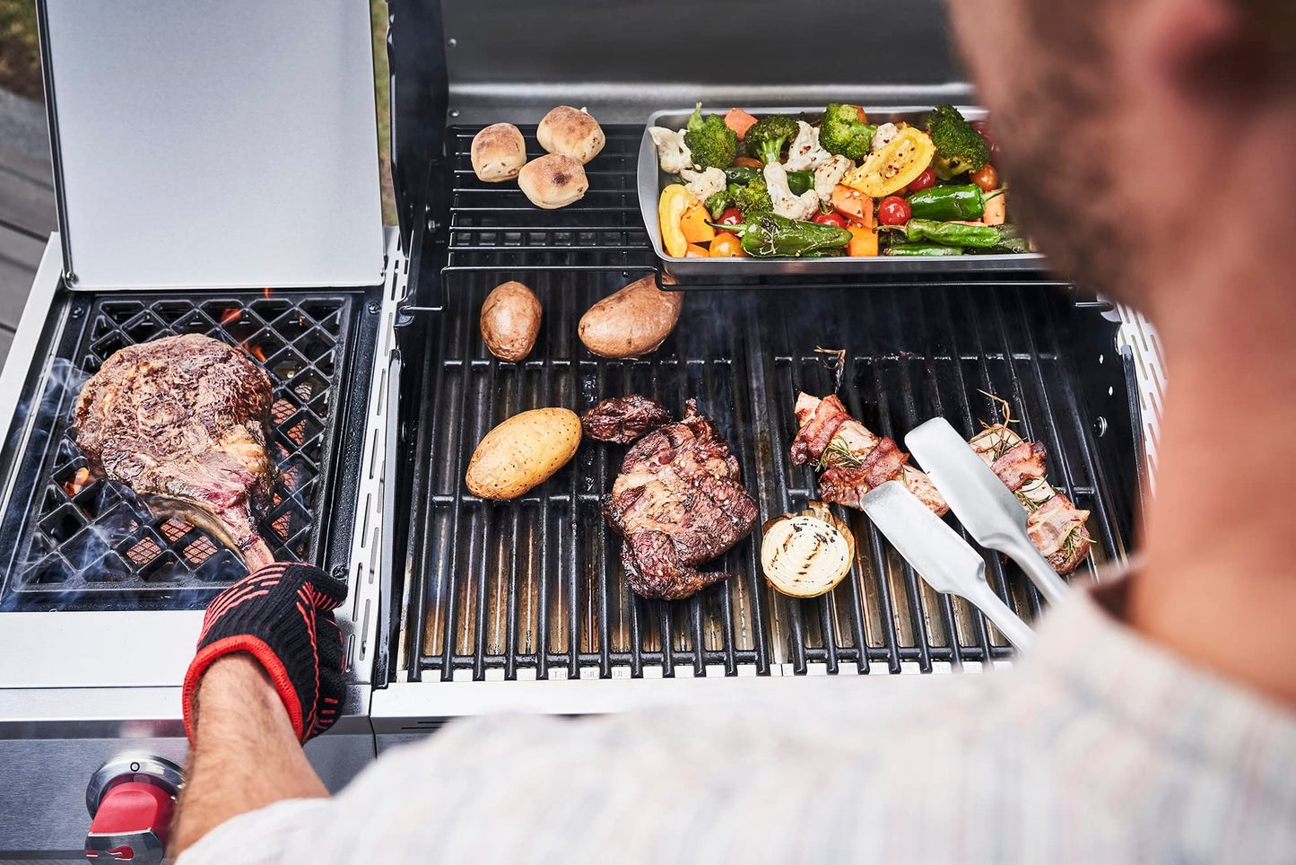 Char-Broil Advantage PRO S 3-3 Burner Gas Barbecue Grill with TRU-Infrared Technology and 900 °C Sear Burner