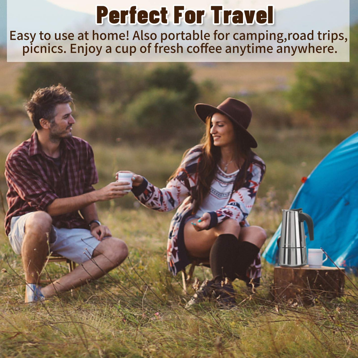 - Godmorn Stovetop Espresso Maker| Italian Coffee Maker Moka Pot | 300ml/6 Cup (Espresso Cup=50ml) -